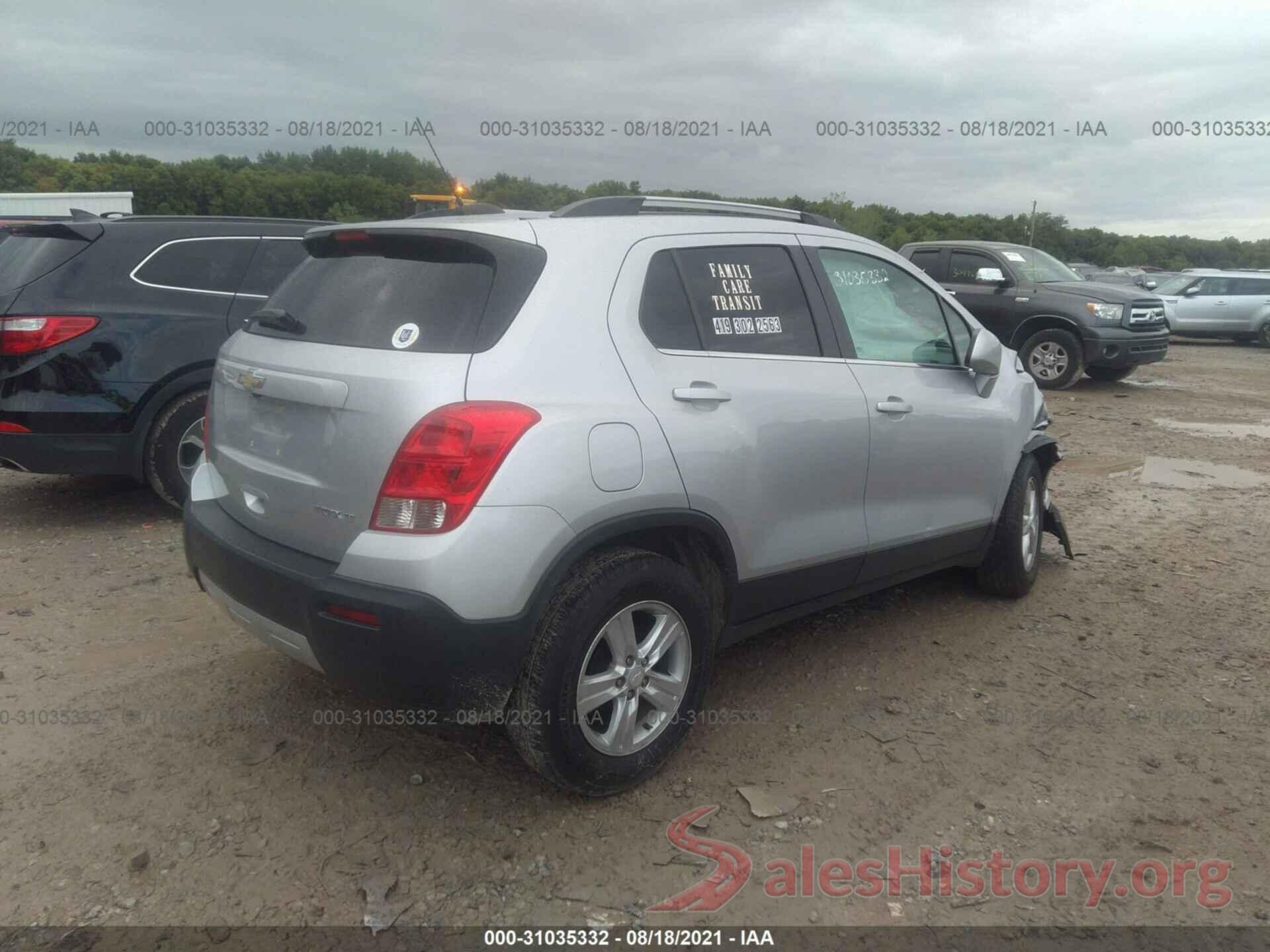 3GNCJLSB6GL274687 2016 CHEVROLET TRAX