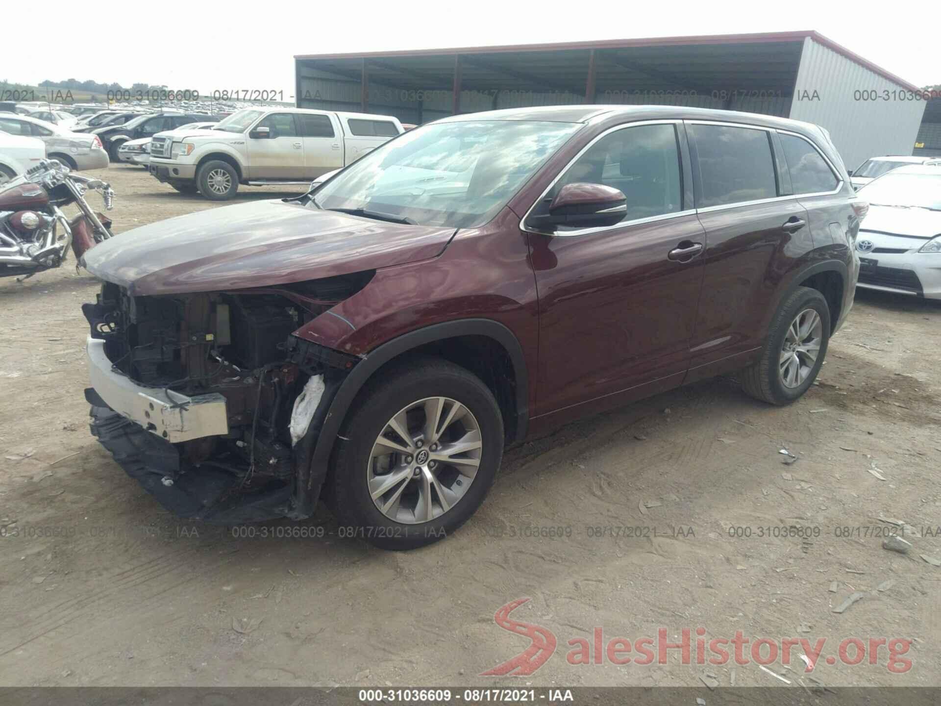 5TDZKRFH4GS174549 2016 TOYOTA HIGHLANDER