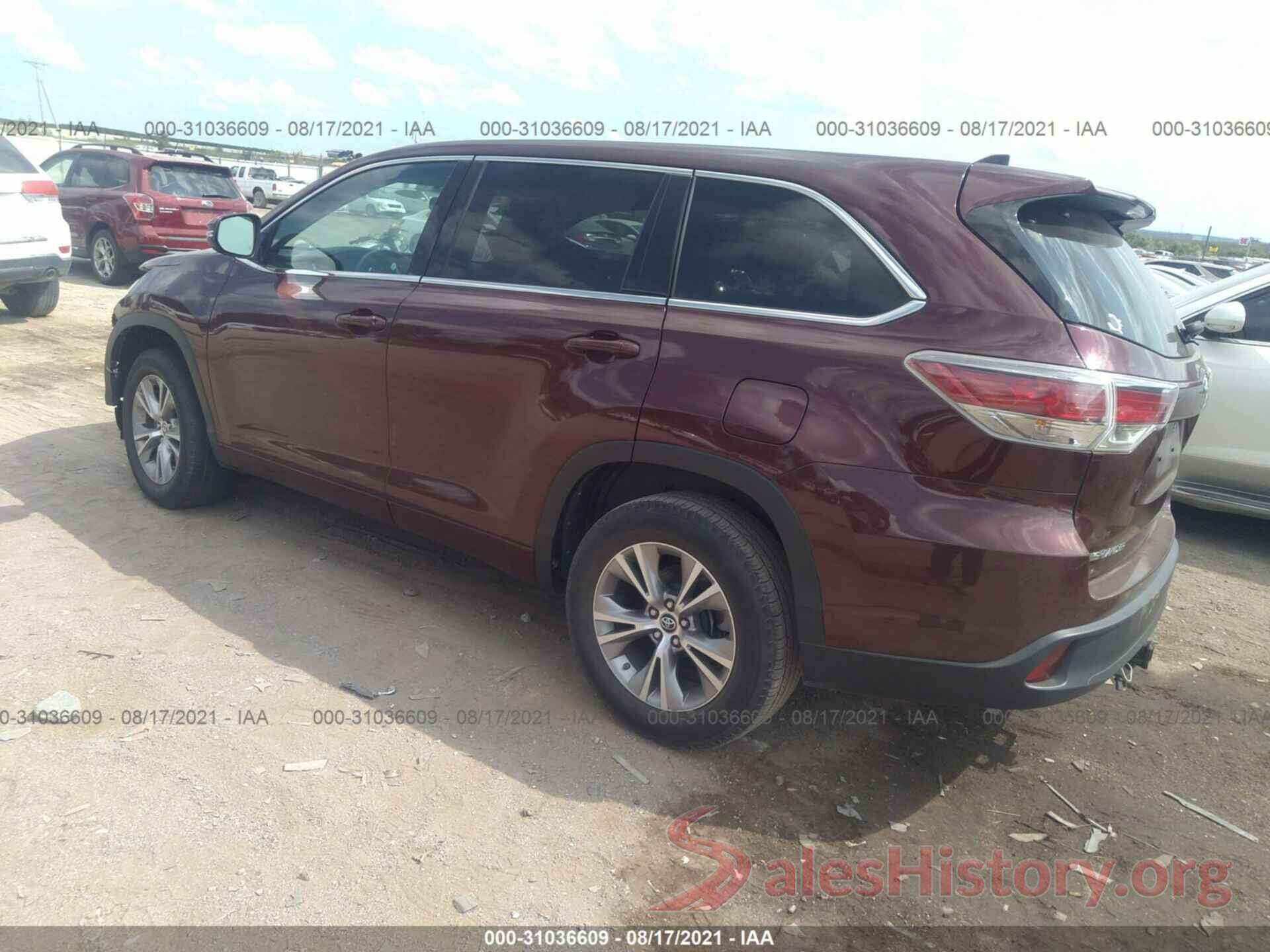 5TDZKRFH4GS174549 2016 TOYOTA HIGHLANDER