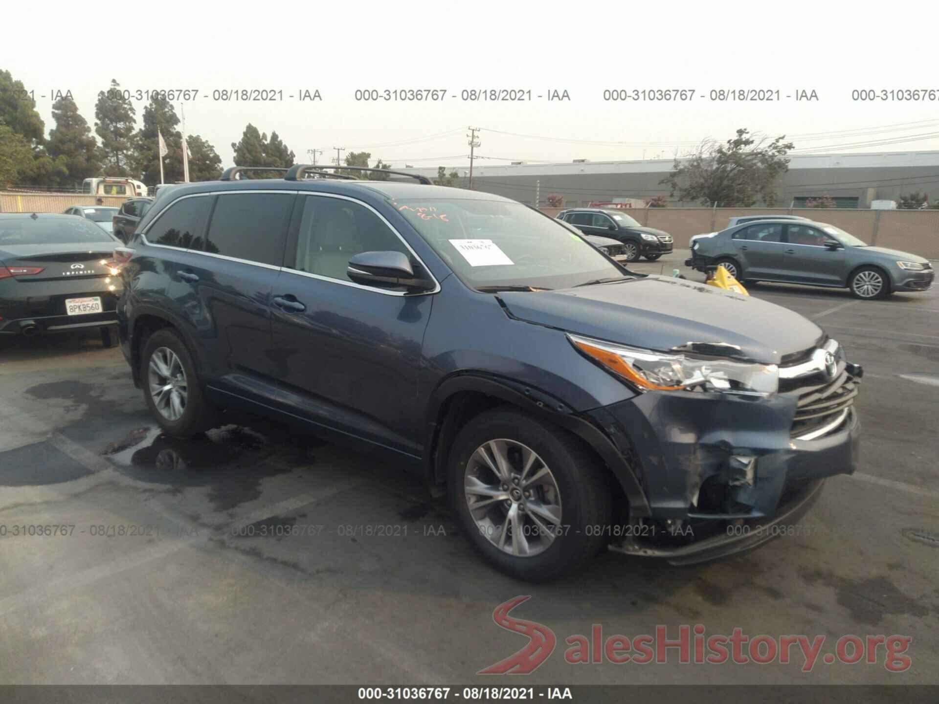 5TDBKRFH8GS322414 2016 TOYOTA HIGHLANDER