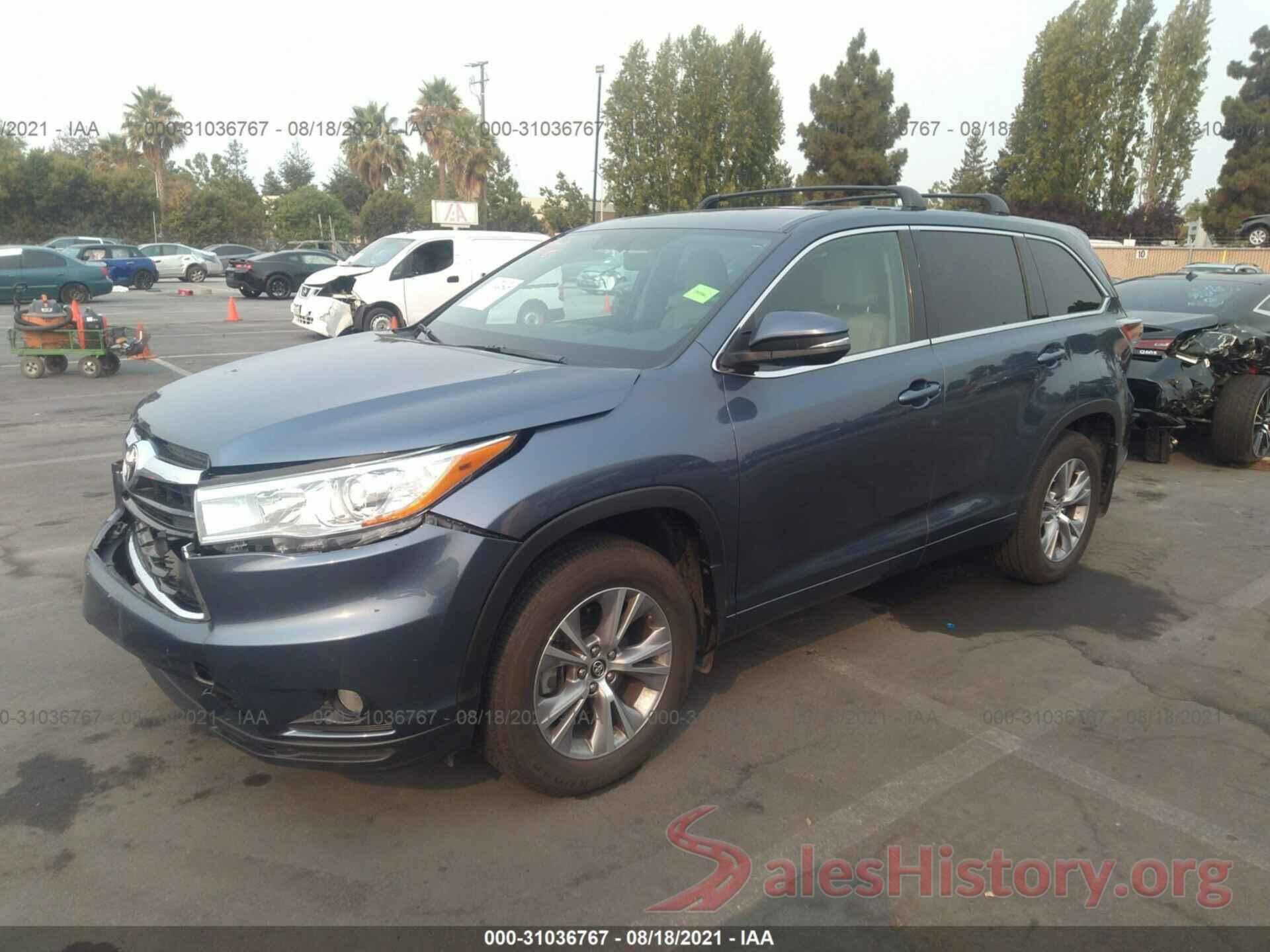 5TDBKRFH8GS322414 2016 TOYOTA HIGHLANDER