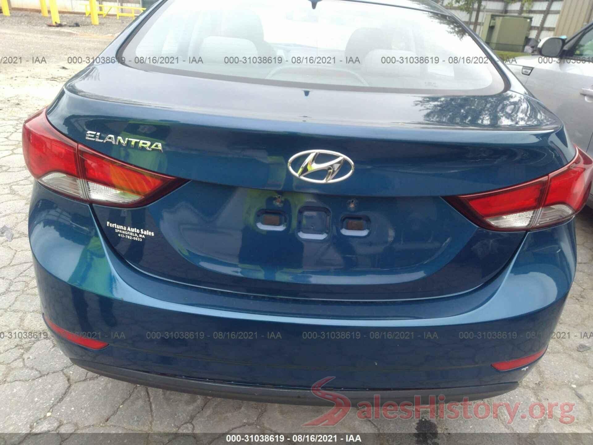 KMHDH4AE8GU543266 2016 HYUNDAI ELANTRA