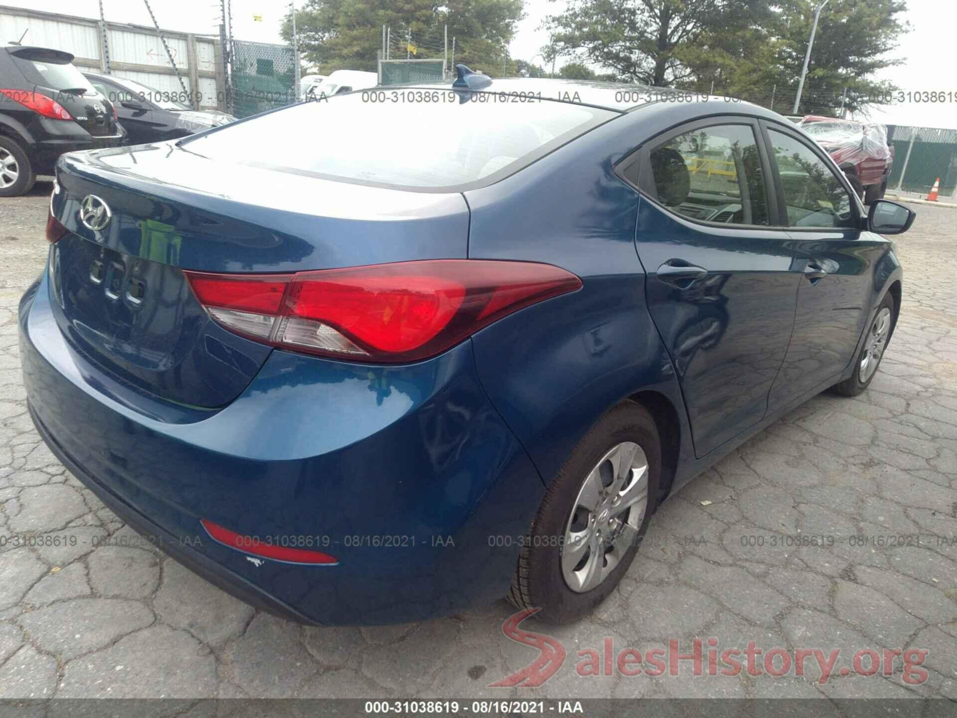 KMHDH4AE8GU543266 2016 HYUNDAI ELANTRA