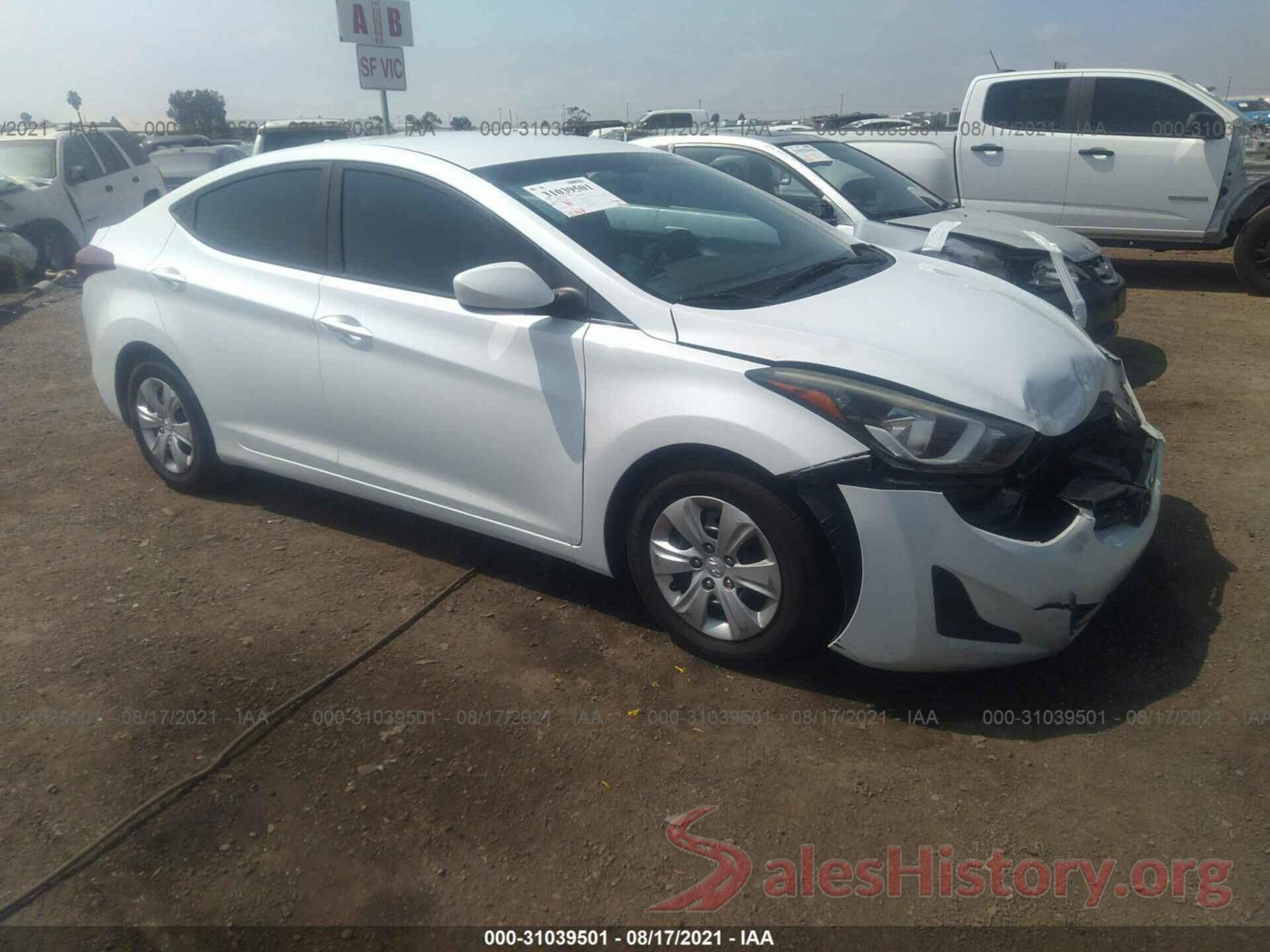 5NPDH4AE6GH699367 2016 HYUNDAI ELANTRA