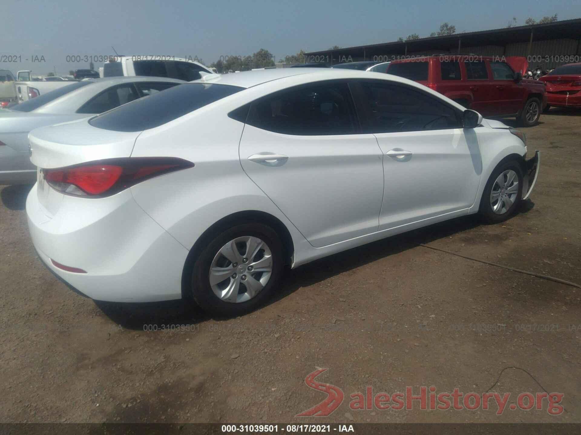 5NPDH4AE6GH699367 2016 HYUNDAI ELANTRA