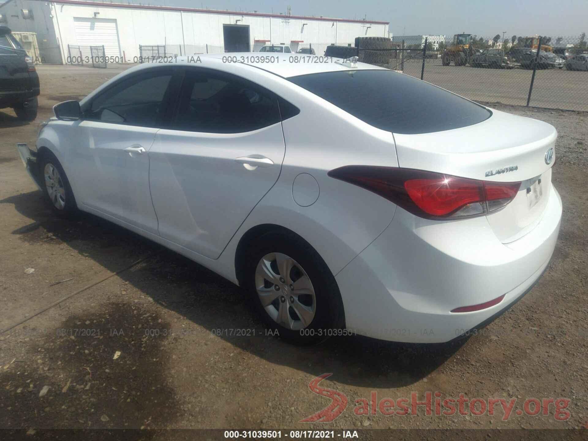 5NPDH4AE6GH699367 2016 HYUNDAI ELANTRA