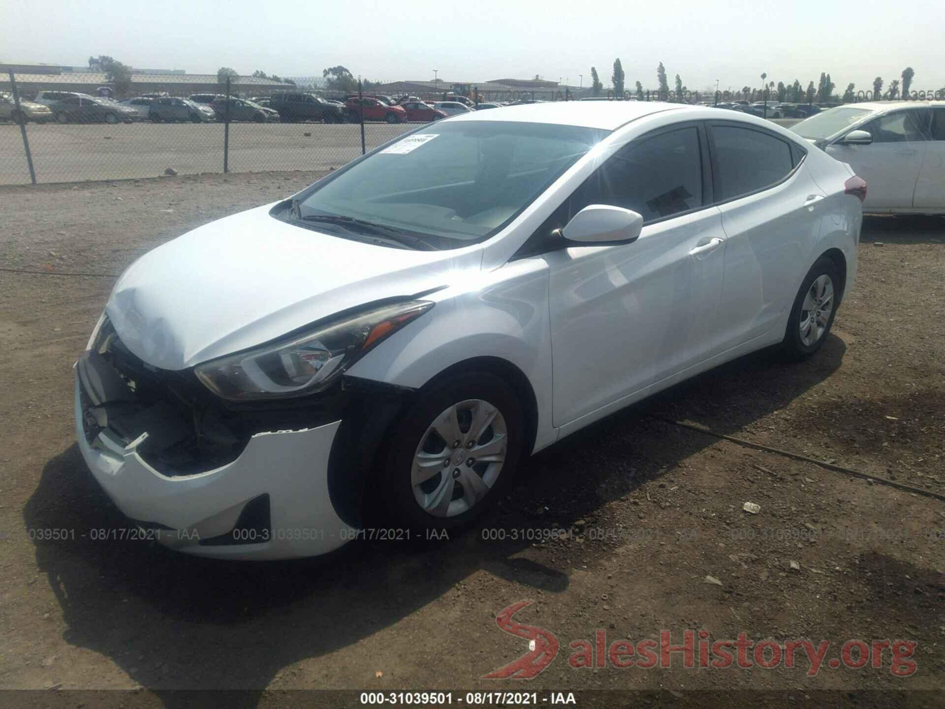 5NPDH4AE6GH699367 2016 HYUNDAI ELANTRA