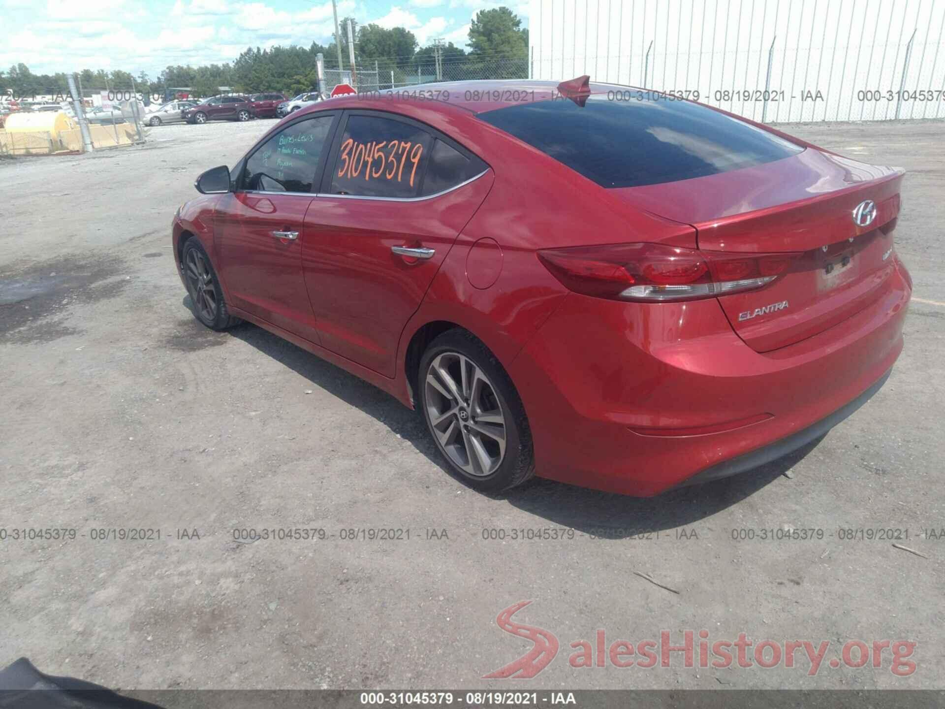 5NPD84LF3HH012420 2017 HYUNDAI ELANTRA