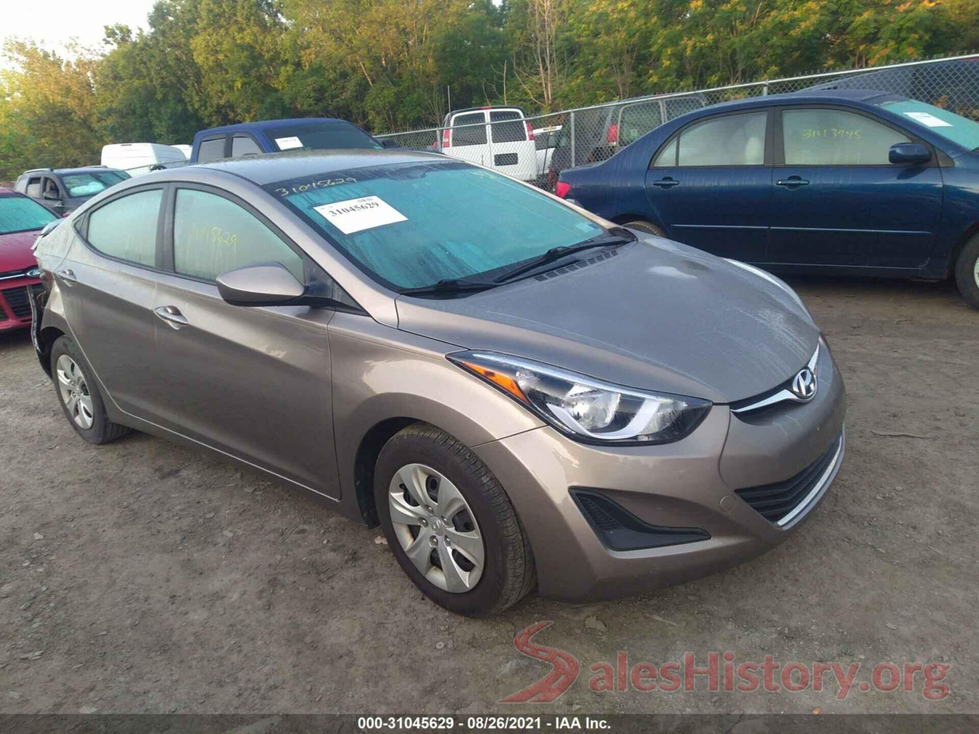 5NPDH4AE5GH690224 2016 HYUNDAI ELANTRA