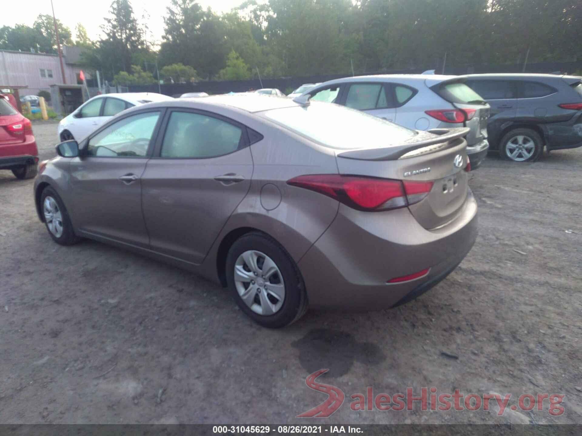 5NPDH4AE5GH690224 2016 HYUNDAI ELANTRA