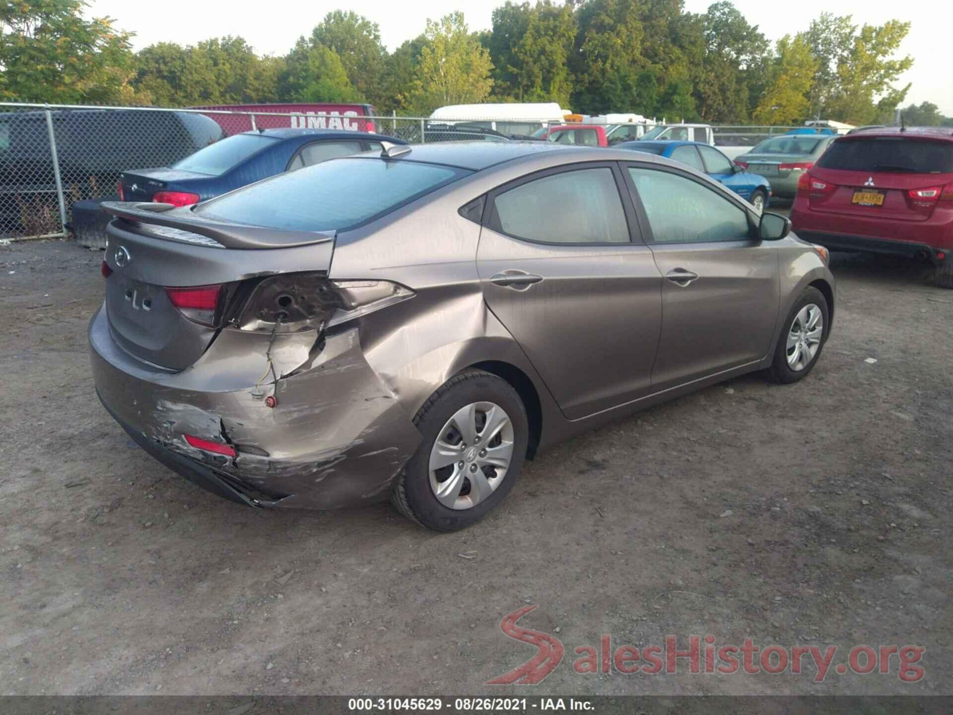 5NPDH4AE5GH690224 2016 HYUNDAI ELANTRA