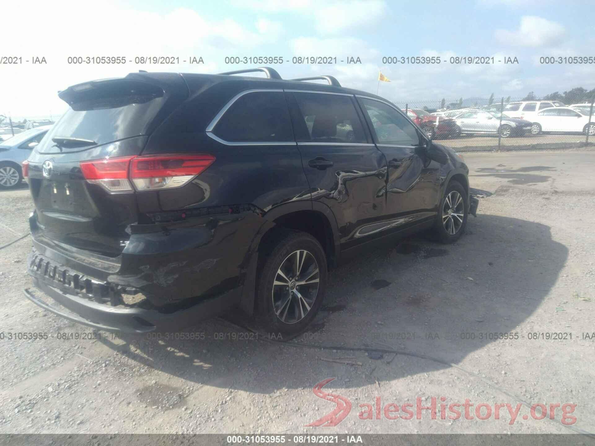 5TDZZRFH1KS368623 2019 TOYOTA HIGHLANDER