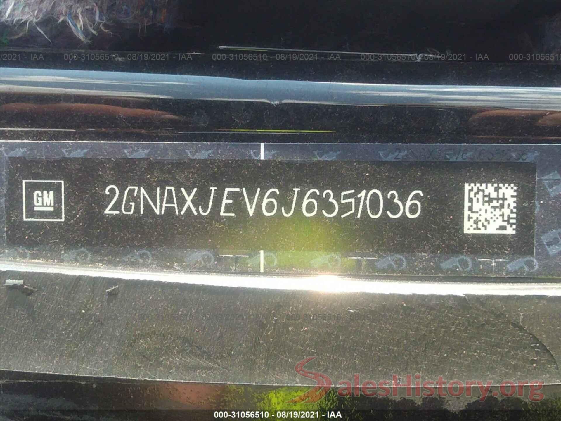 2GNAXJEV6J6351036 2018 CHEVROLET EQUINOX