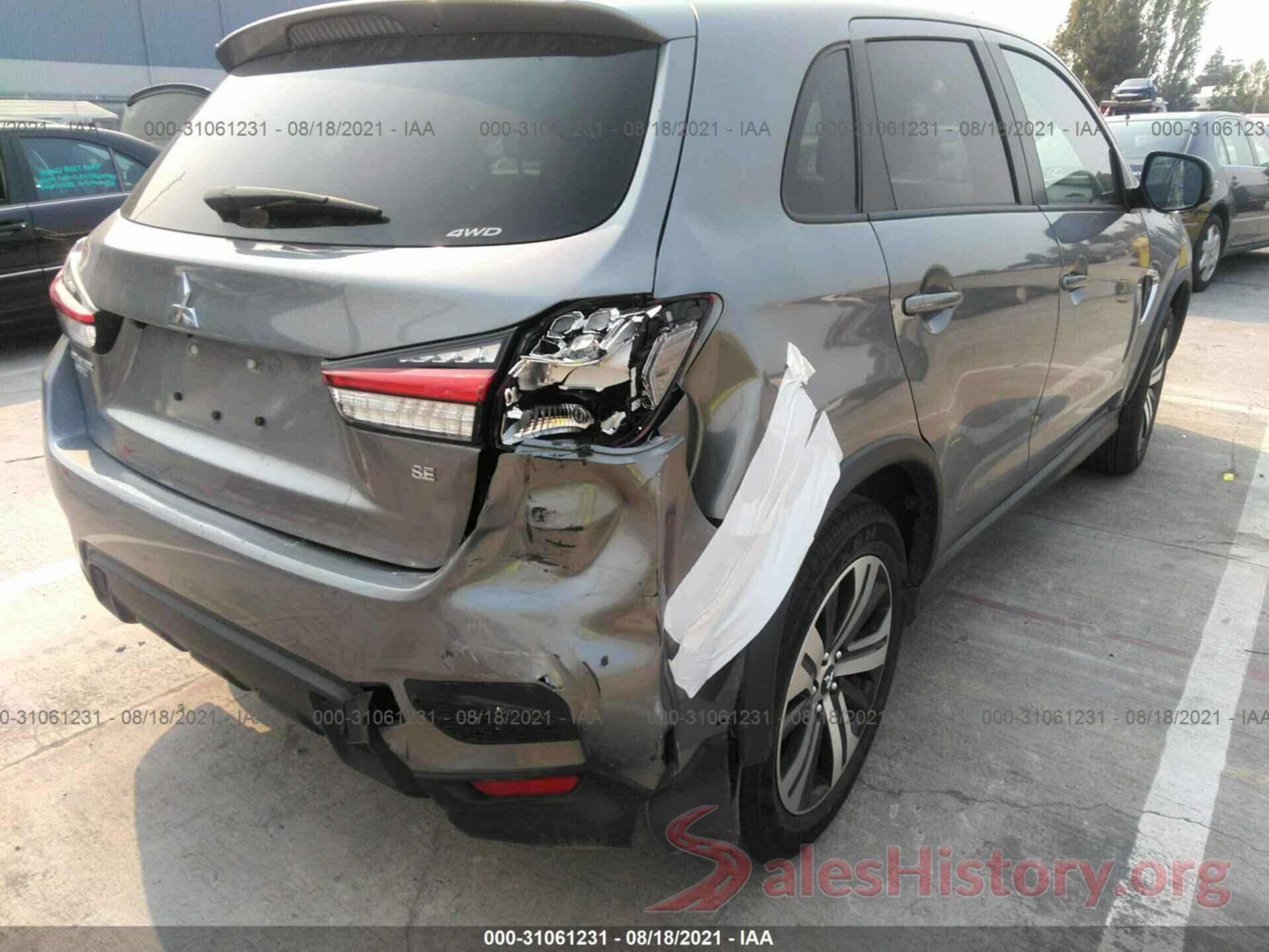 JA4ARUAU8MU022159 2021 MITSUBISHI OUTLANDER SPORT