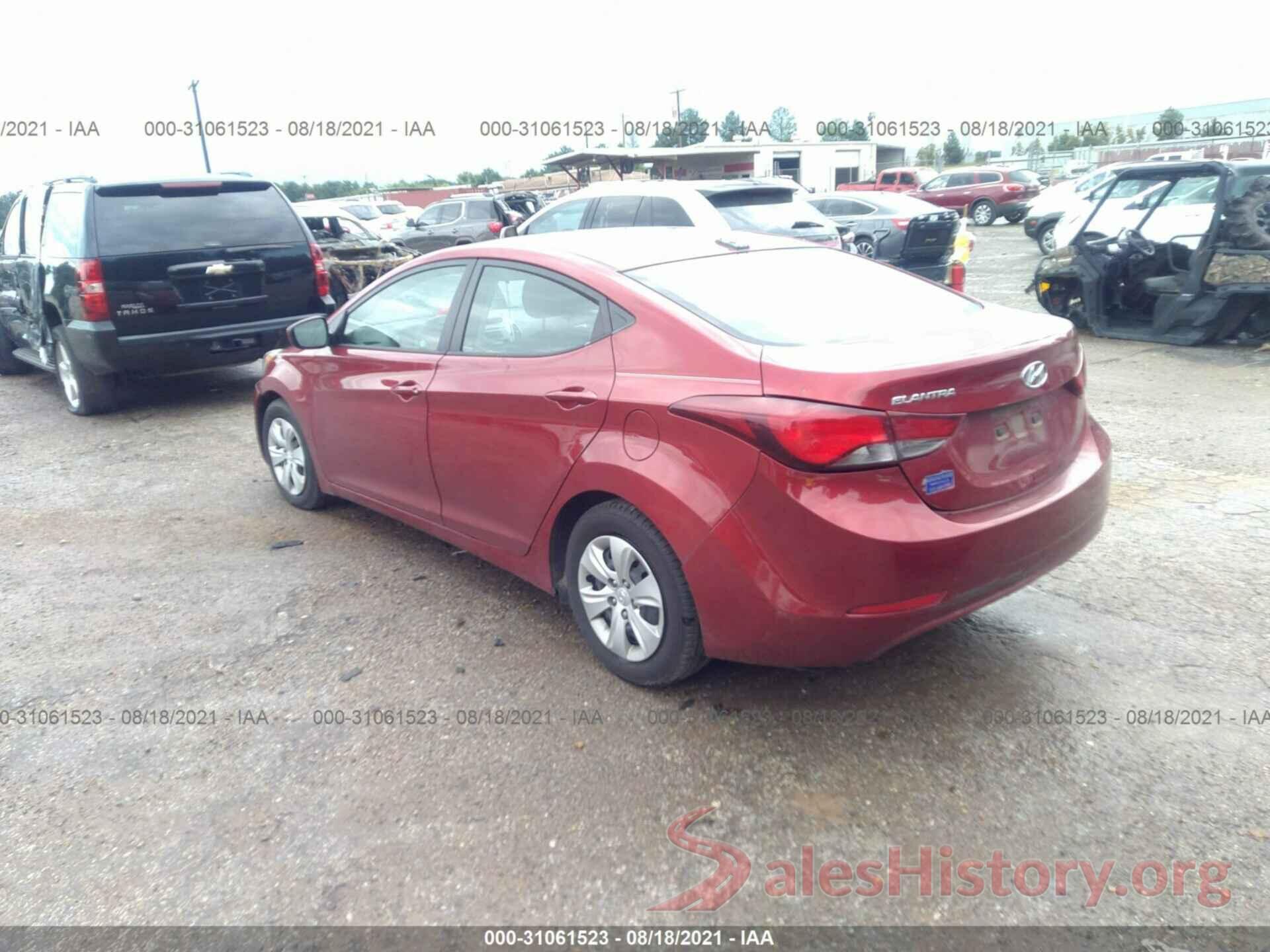 5NPDH4AE9GH694521 2016 HYUNDAI ELANTRA