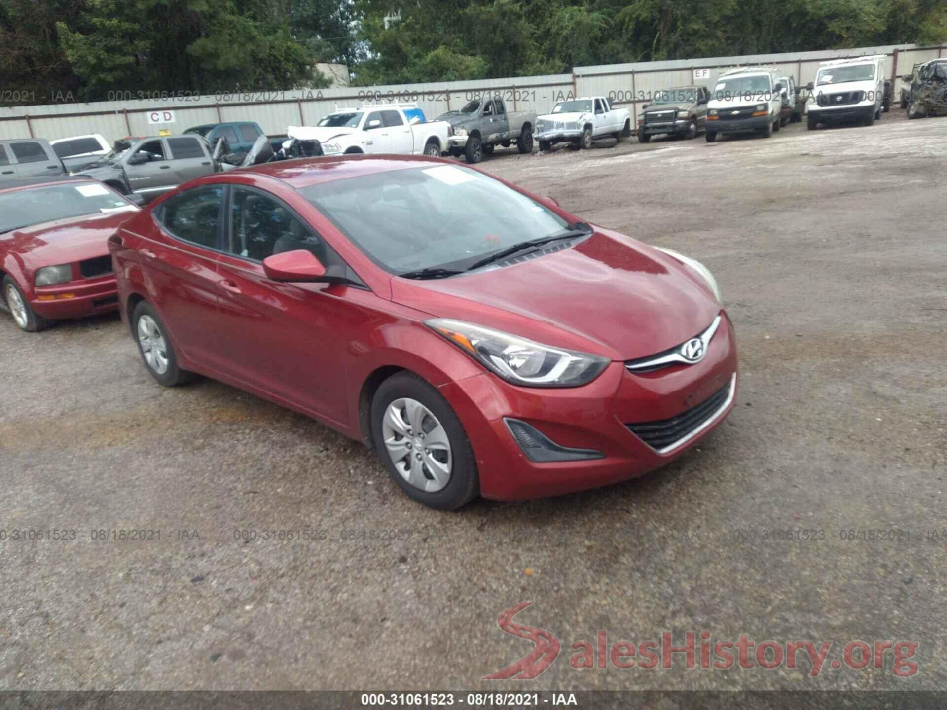 5NPDH4AE9GH694521 2016 HYUNDAI ELANTRA