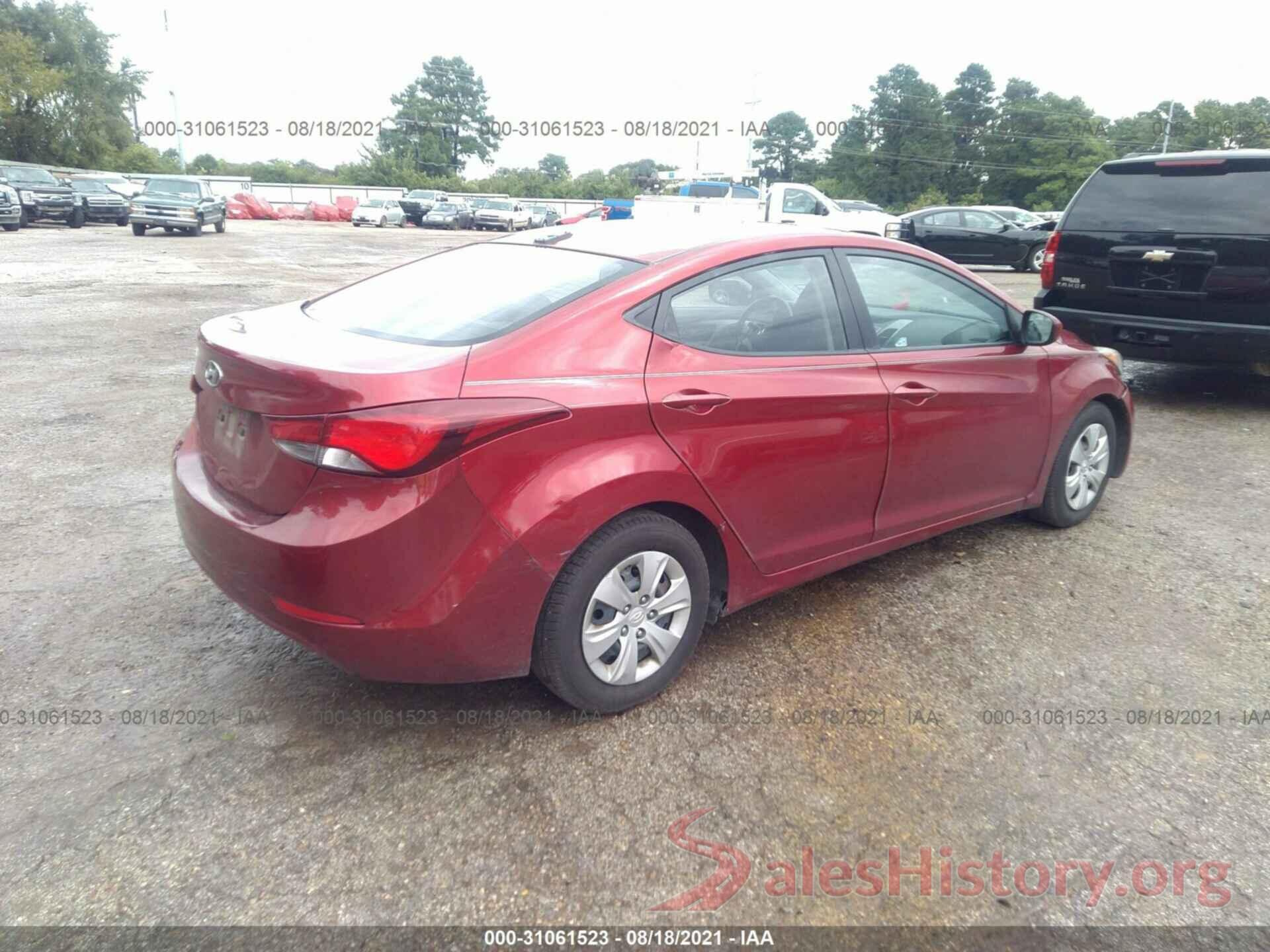 5NPDH4AE9GH694521 2016 HYUNDAI ELANTRA