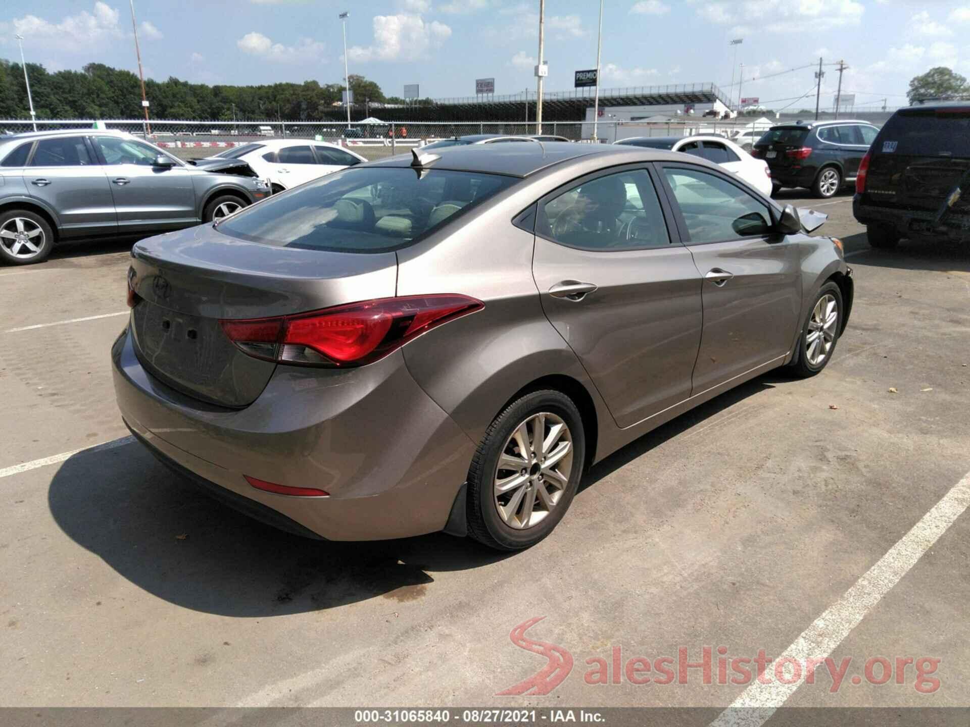 5NPDH4AE8GH653748 2016 HYUNDAI ELANTRA