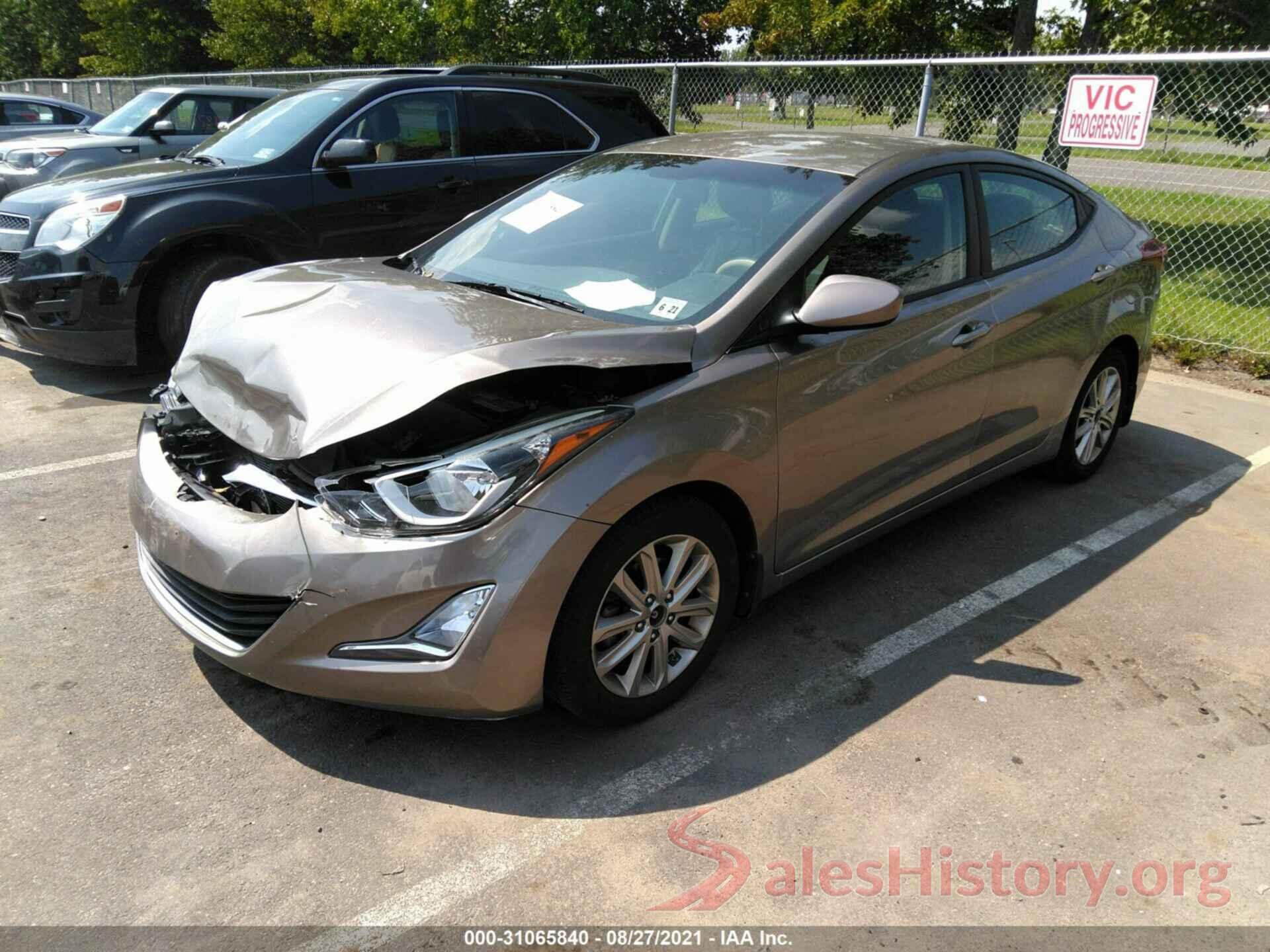 5NPDH4AE8GH653748 2016 HYUNDAI ELANTRA