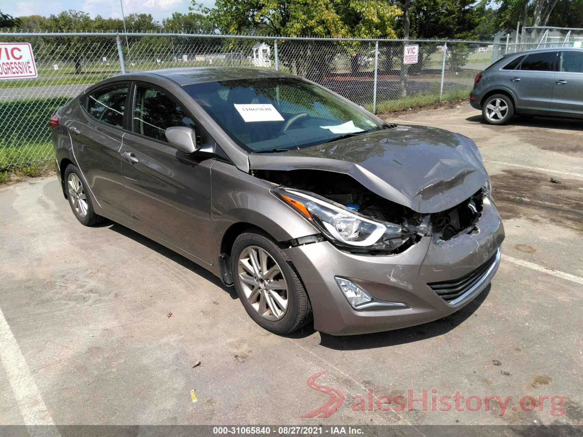 5NPDH4AE8GH653748 2016 HYUNDAI ELANTRA