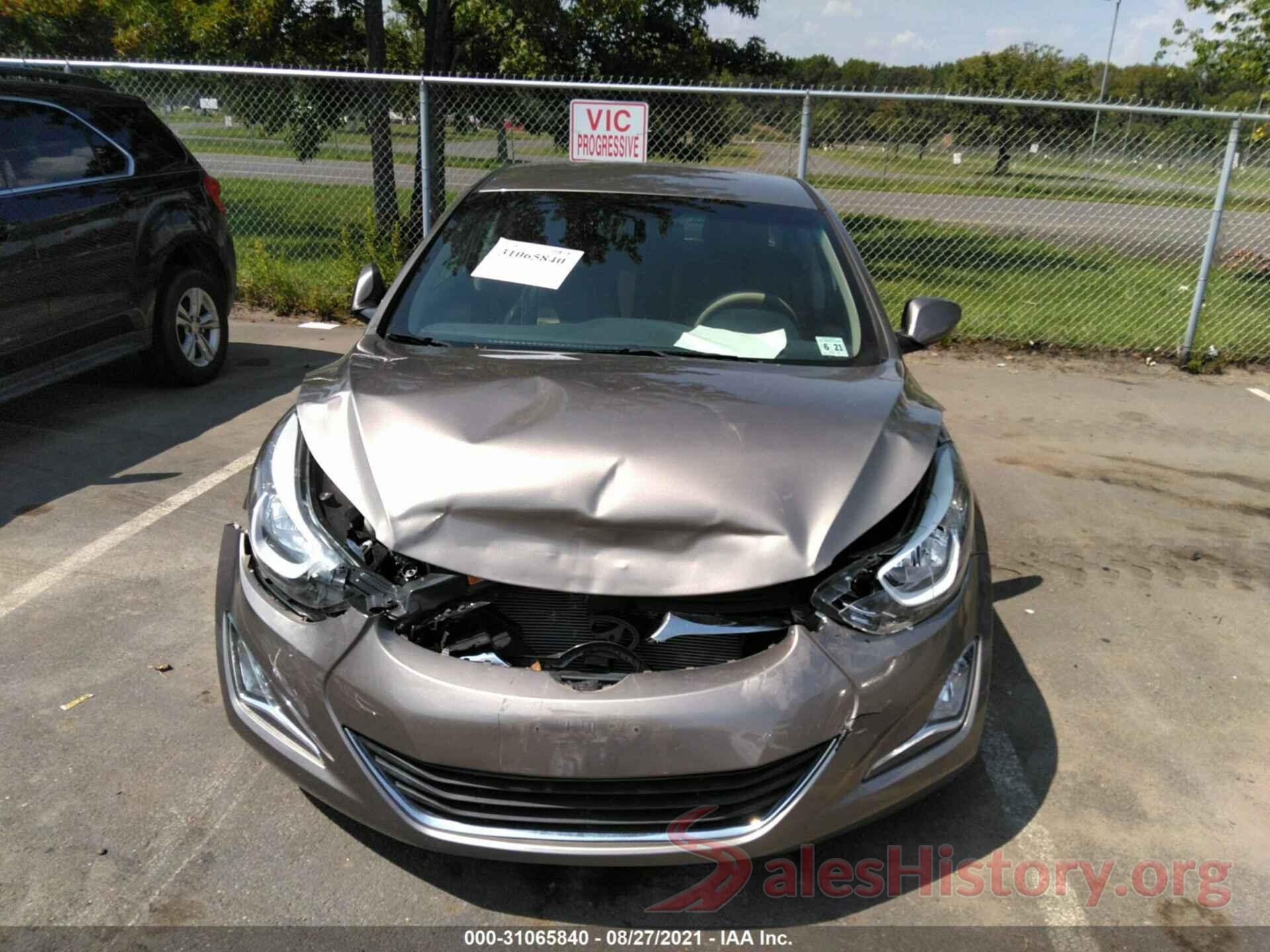 5NPDH4AE8GH653748 2016 HYUNDAI ELANTRA