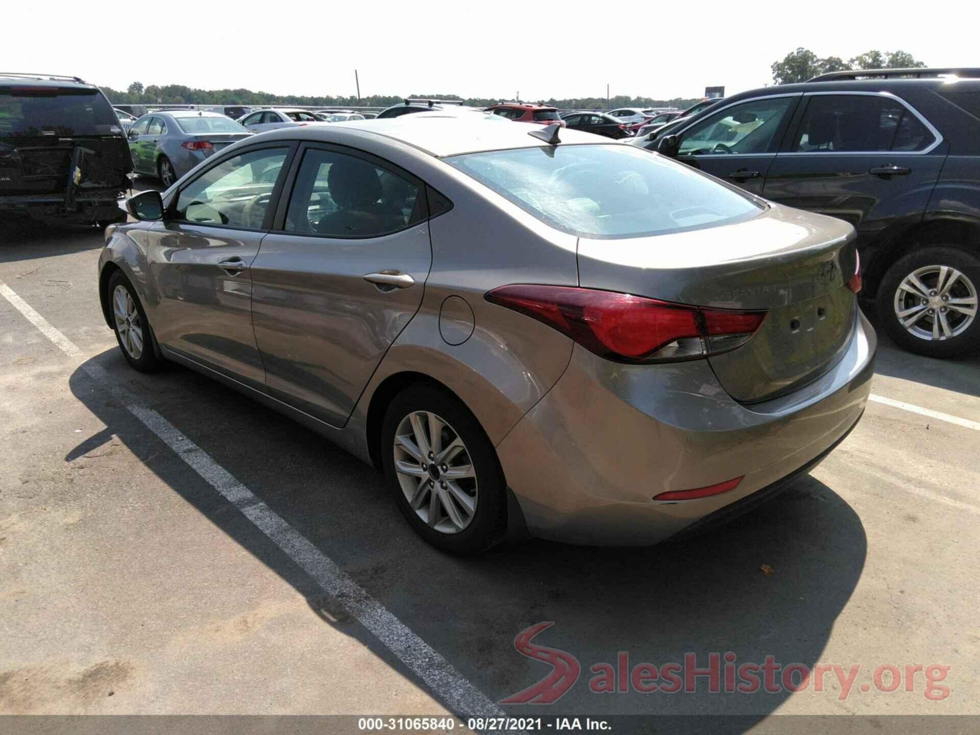 5NPDH4AE8GH653748 2016 HYUNDAI ELANTRA