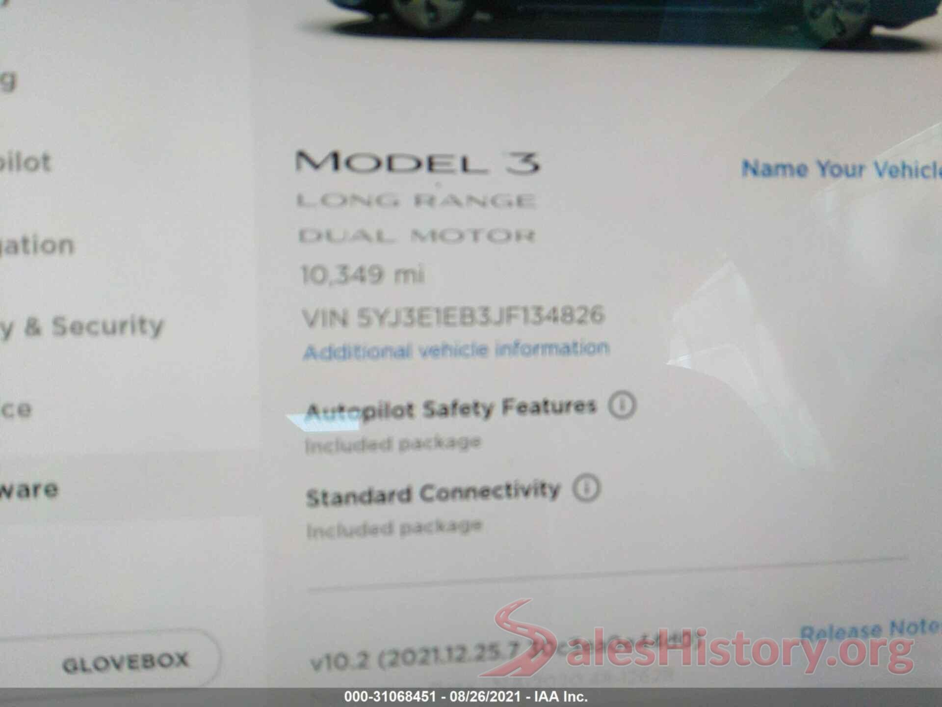 5YJ3E1EB3JF134826 2018 TESLA MODEL 3