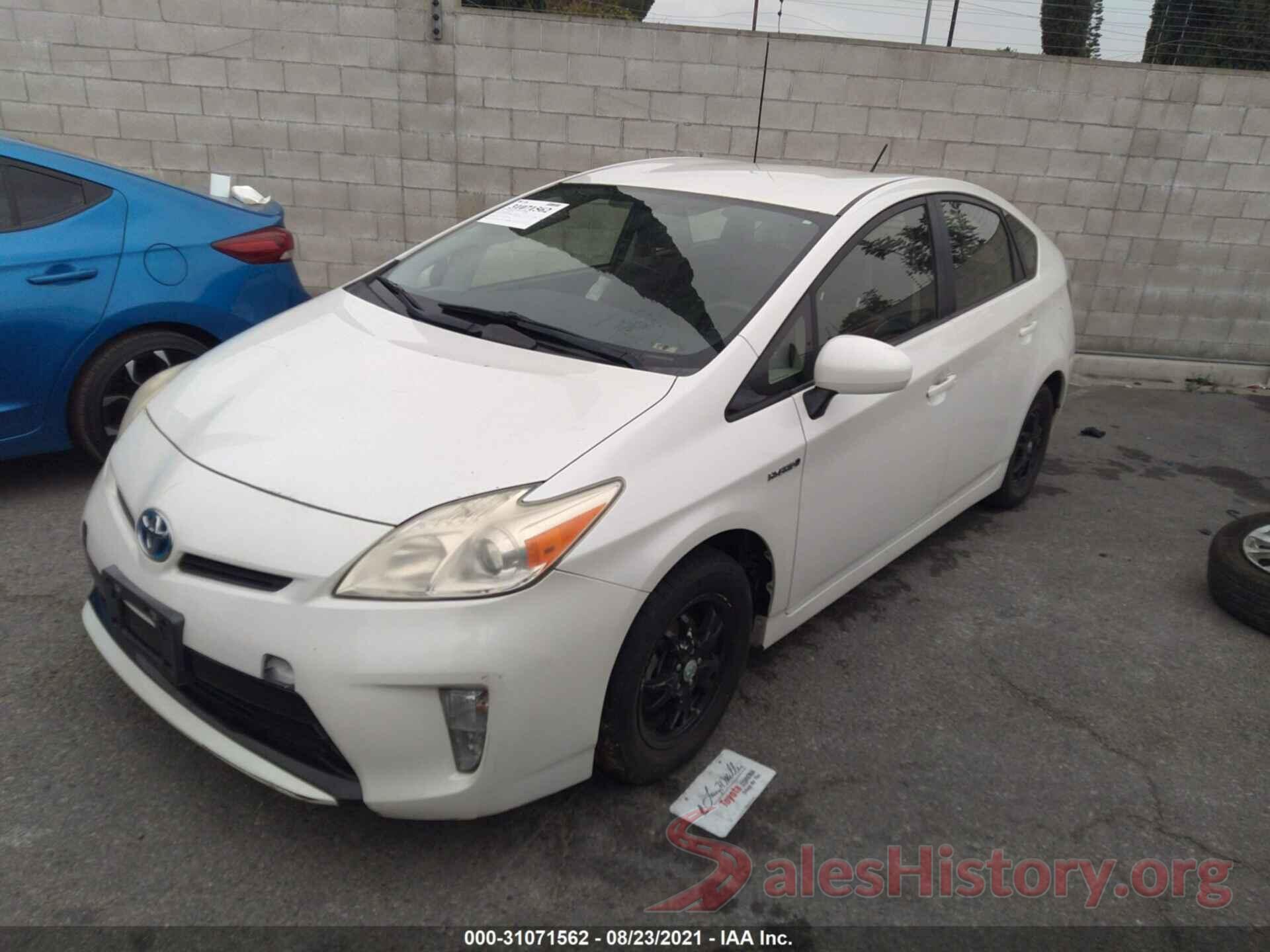 JTDKN3DU6E1739657 2014 TOYOTA PRIUS