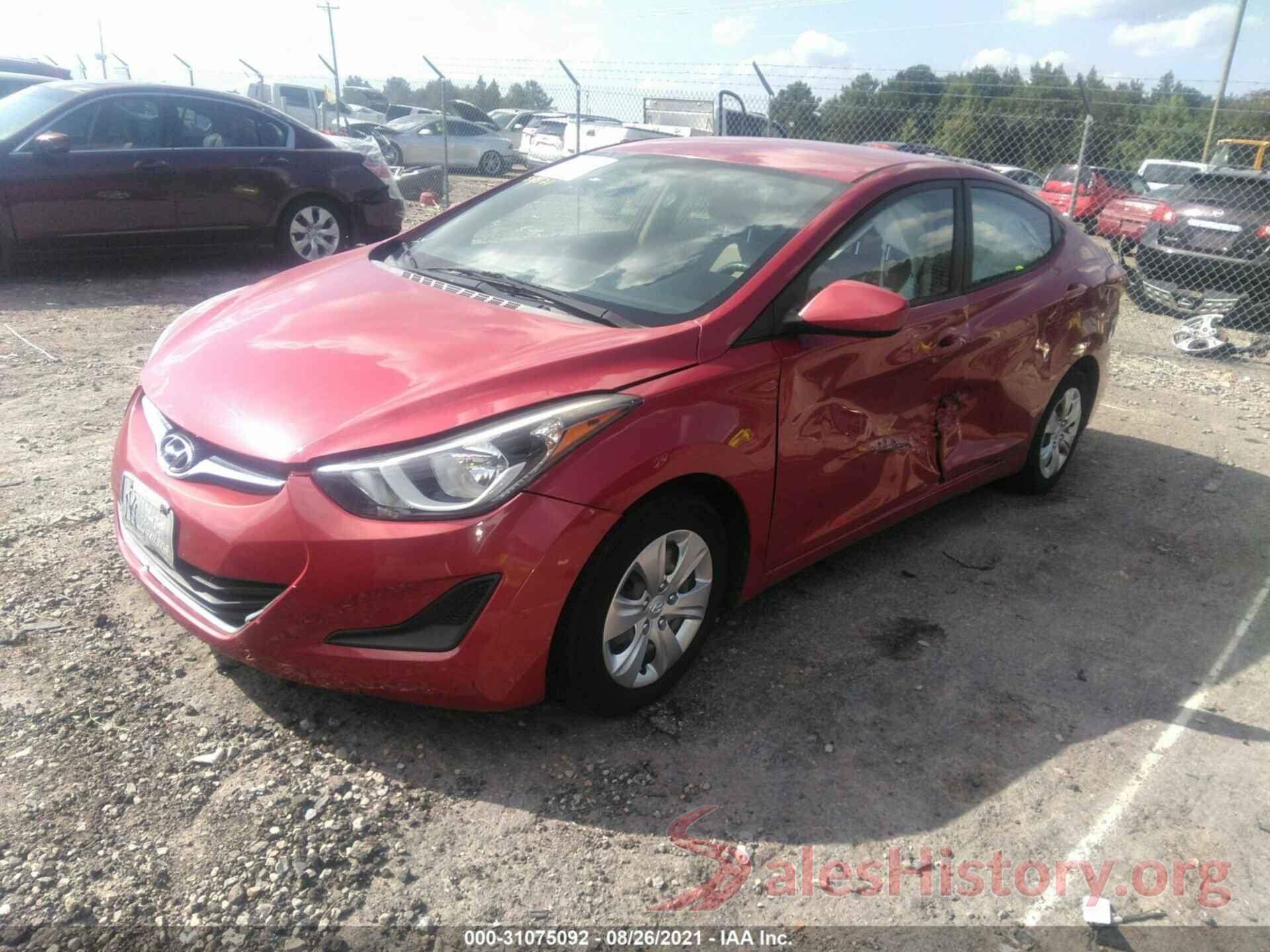 KMHDH4AE4GU489741 2016 HYUNDAI ELANTRA