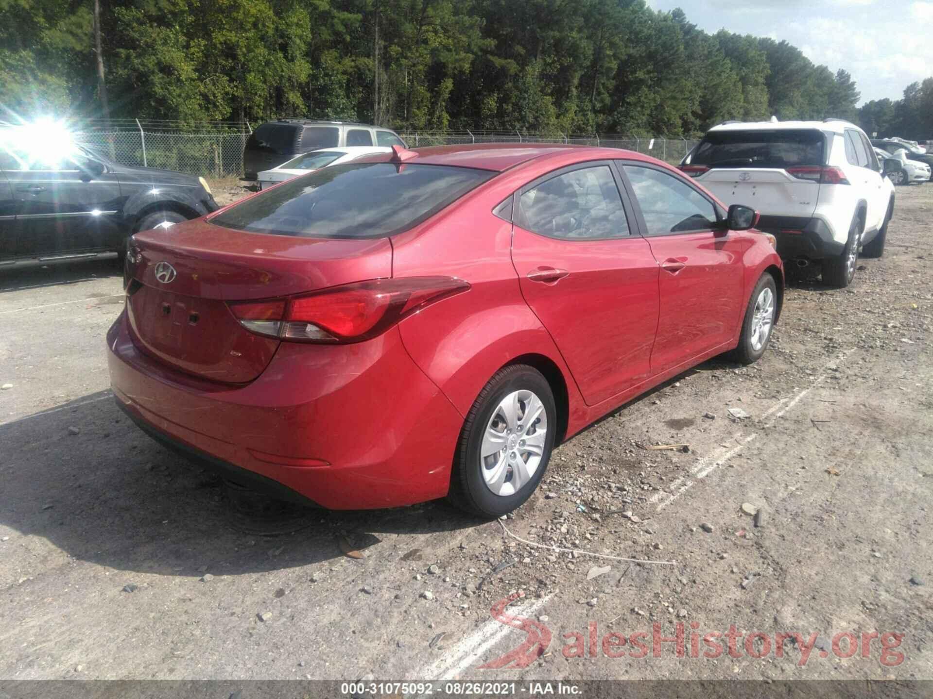 KMHDH4AE4GU489741 2016 HYUNDAI ELANTRA