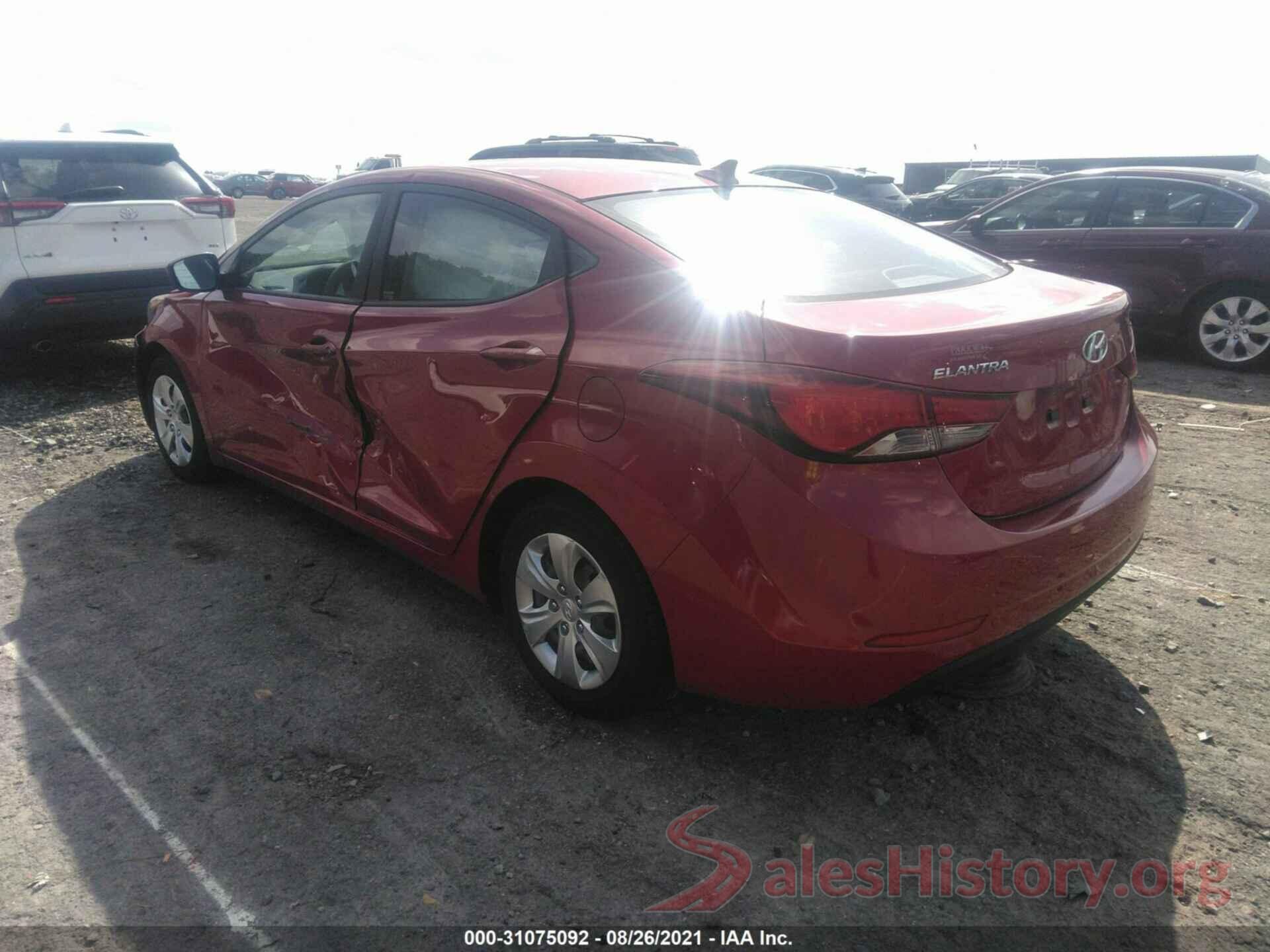 KMHDH4AE4GU489741 2016 HYUNDAI ELANTRA