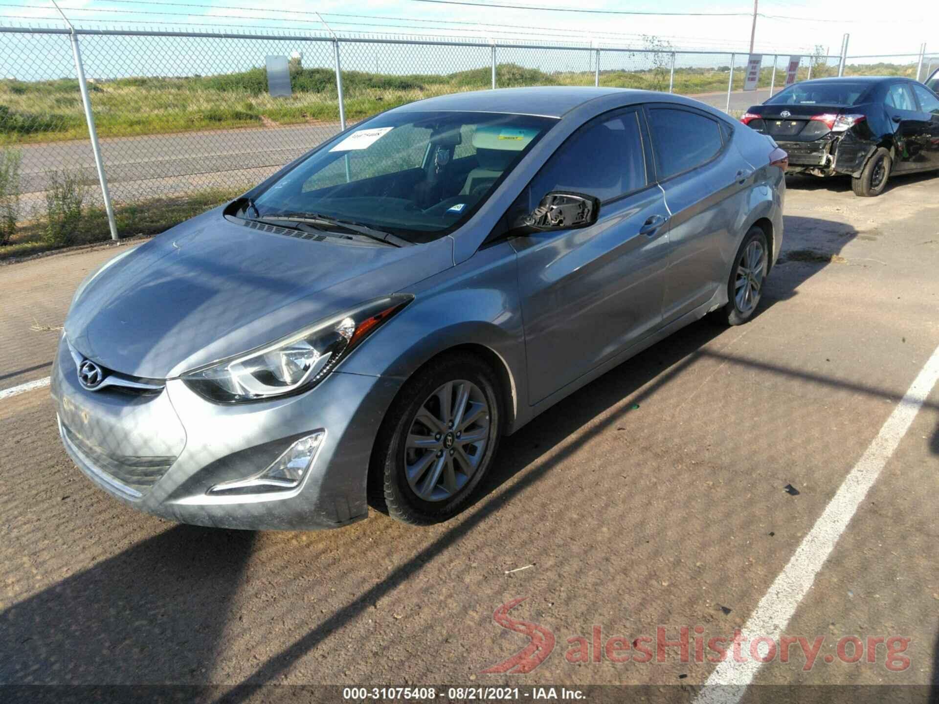 5NPDH4AEXGH767539 2016 HYUNDAI ELANTRA