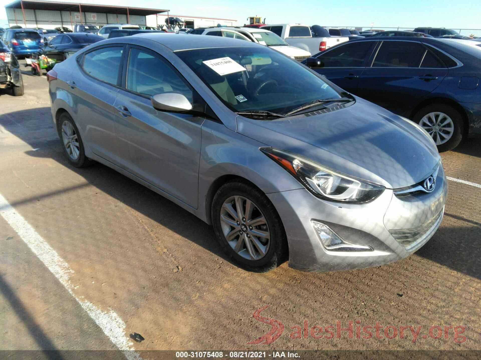 5NPDH4AEXGH767539 2016 HYUNDAI ELANTRA