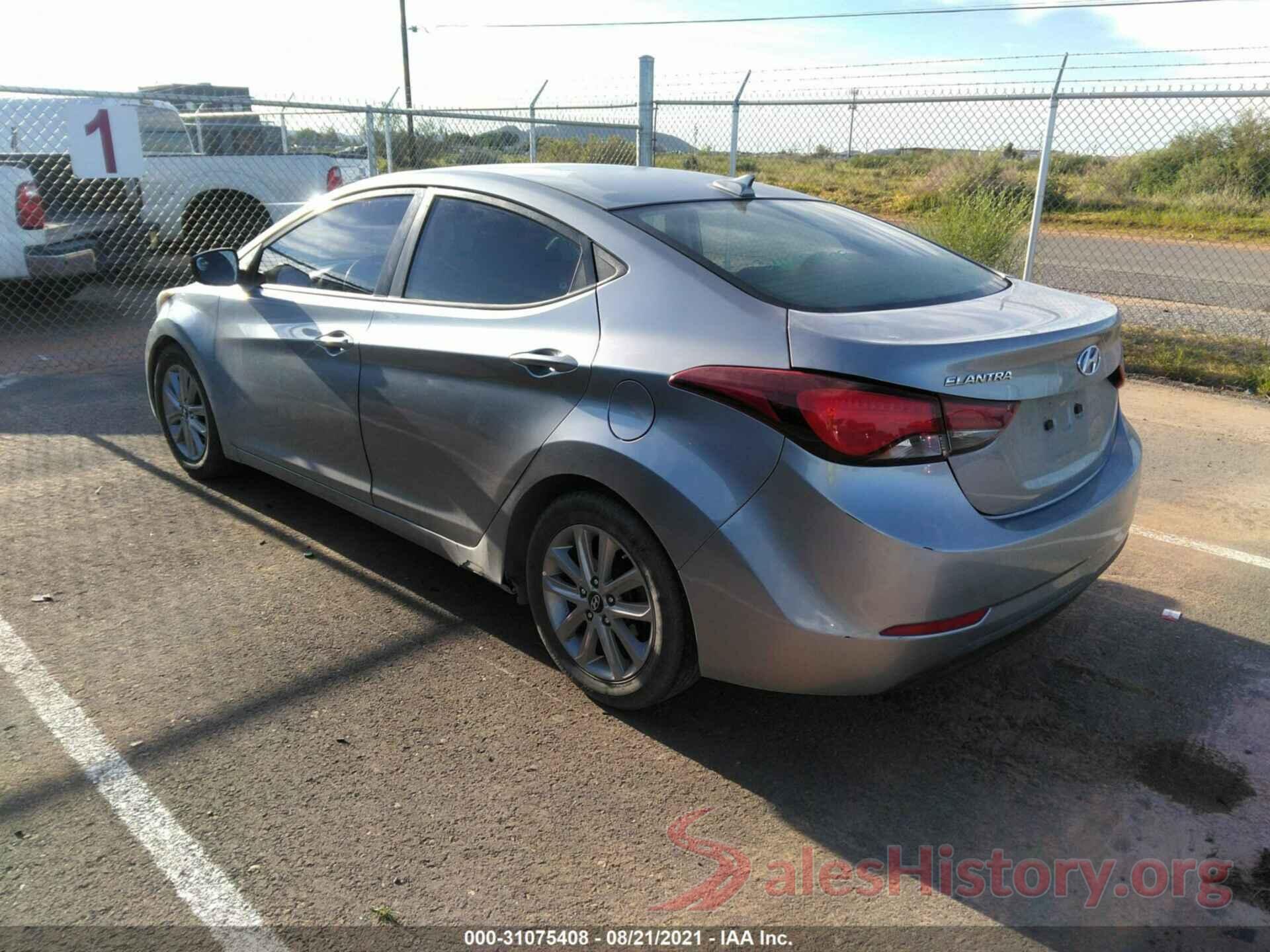 5NPDH4AEXGH767539 2016 HYUNDAI ELANTRA