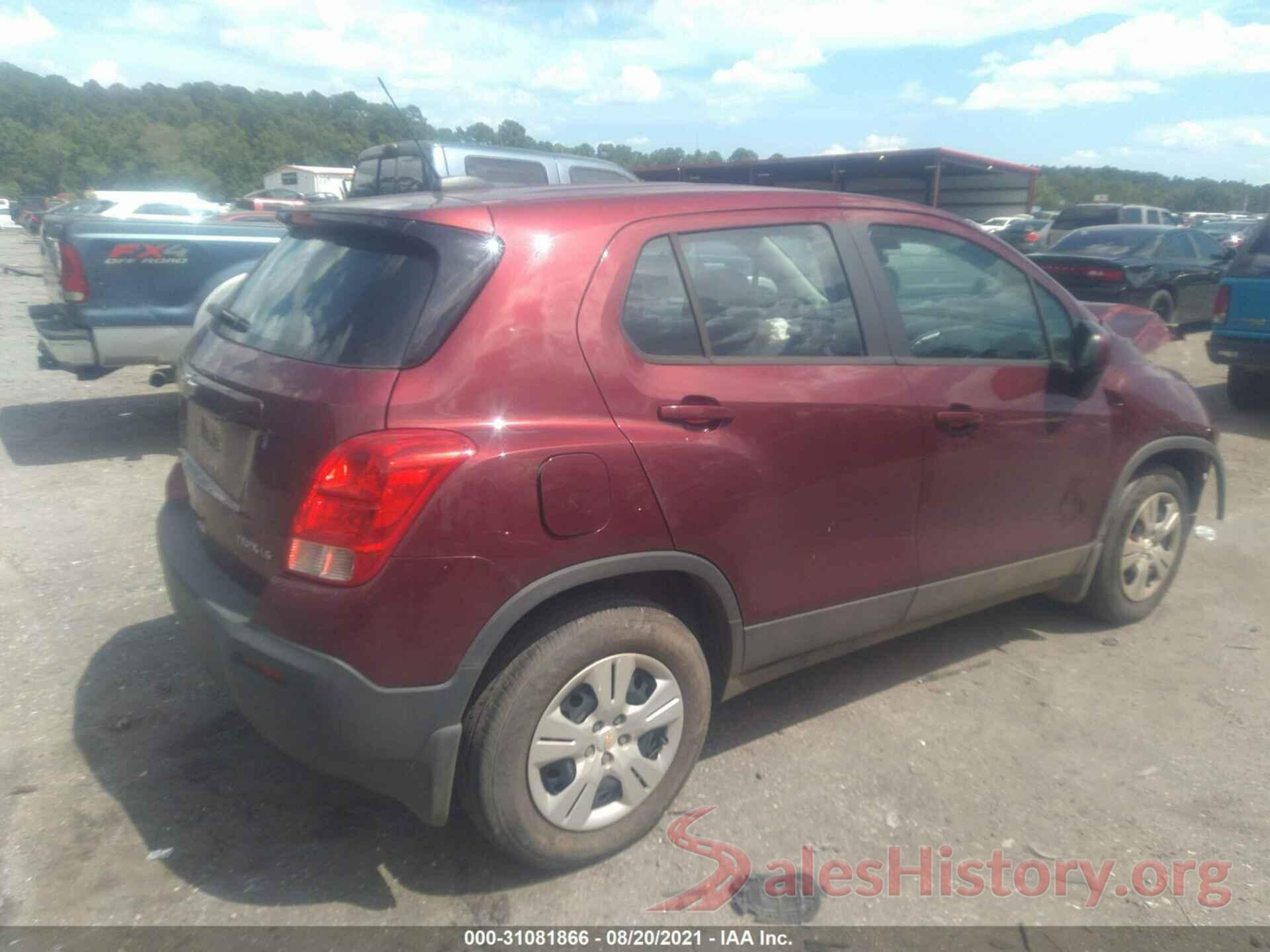 3GNCJKSB3GL260983 2016 CHEVROLET TRAX