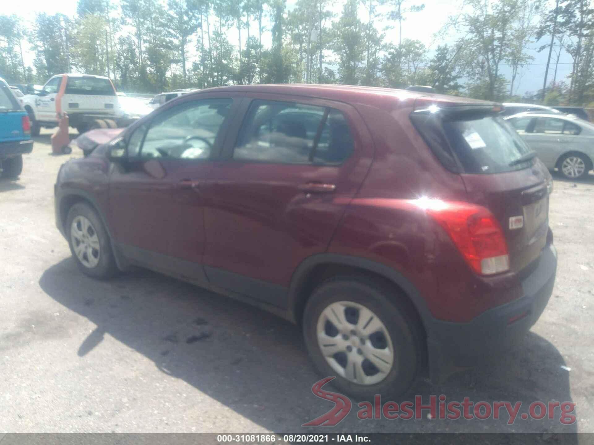 3GNCJKSB3GL260983 2016 CHEVROLET TRAX