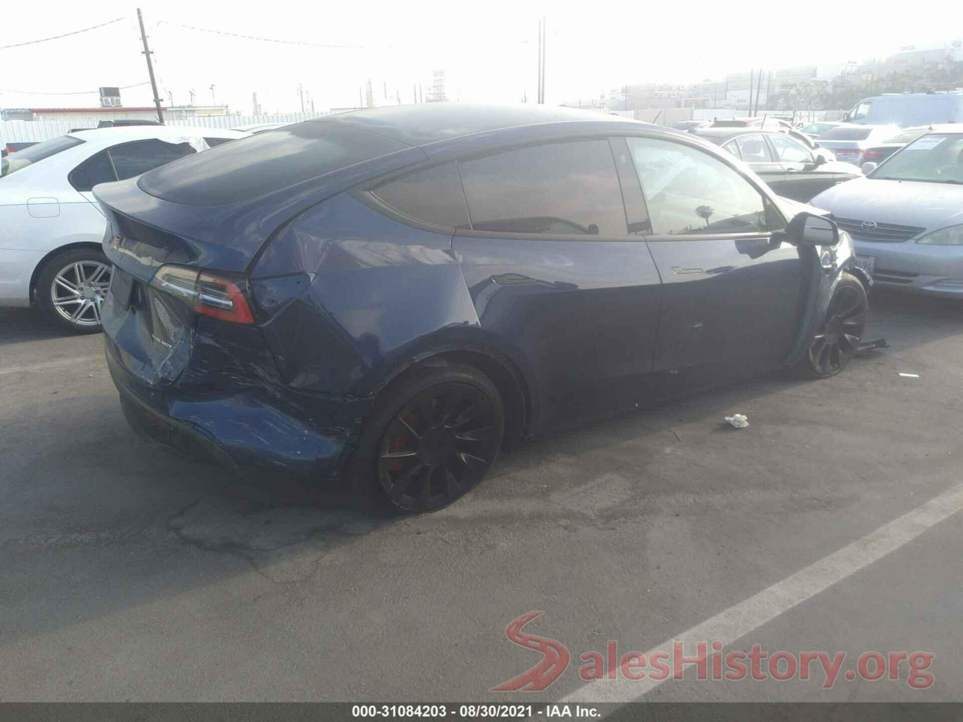 5YJYGDEE9MF070789 2021 TESLA MODEL Y