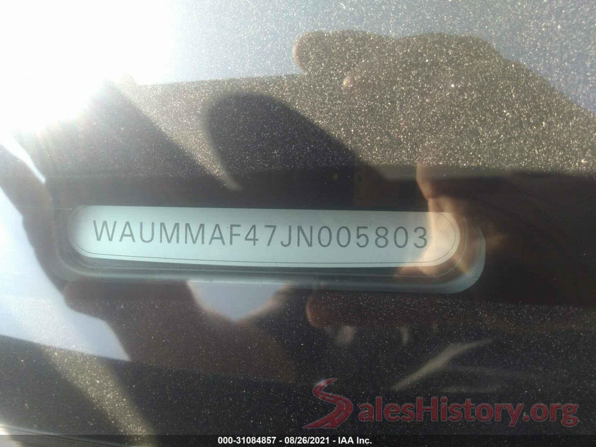 WAUMMAF47JN005803 2018 AUDI A4