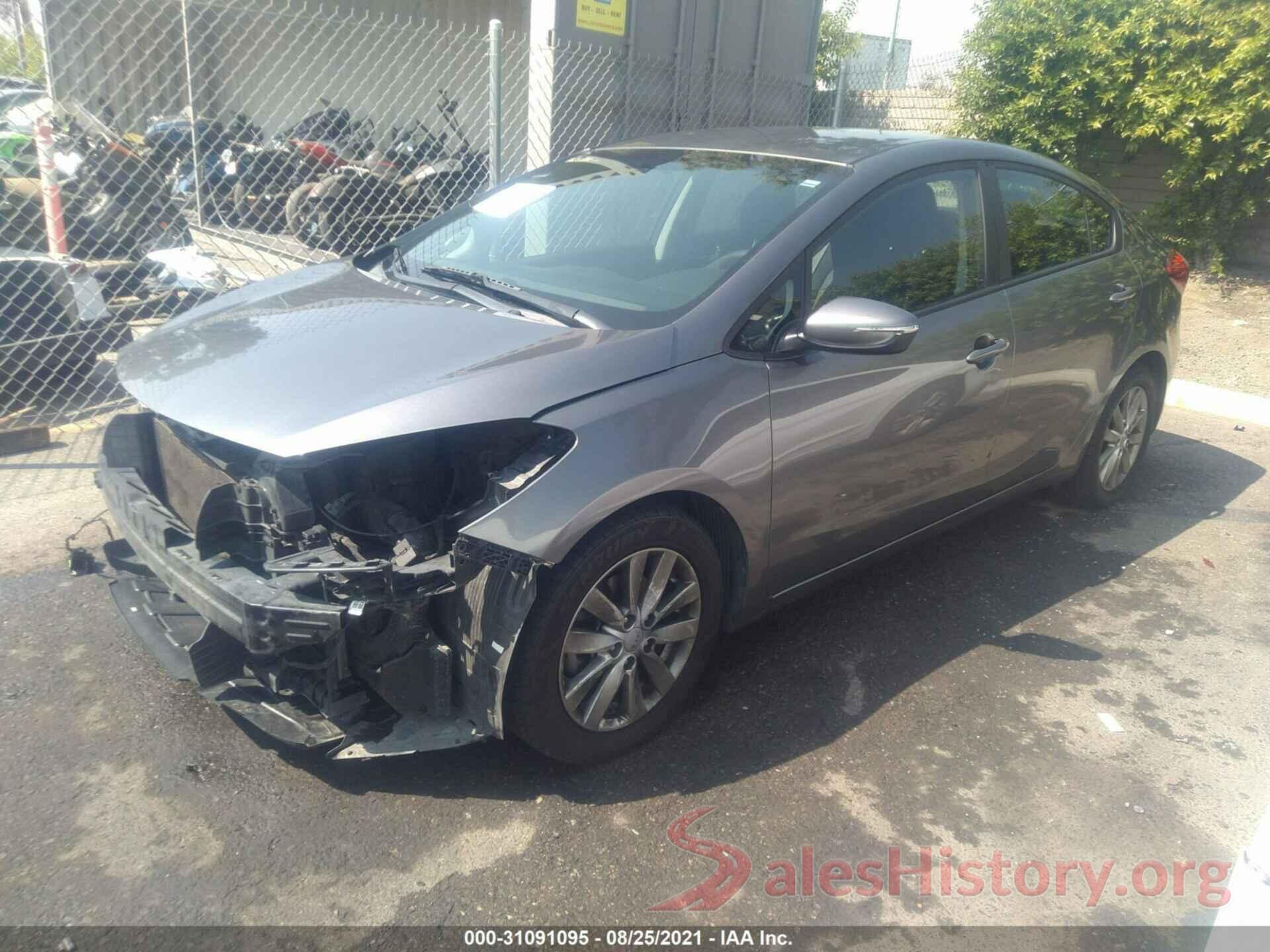 KNAFX4A61G5508892 2016 KIA FORTE