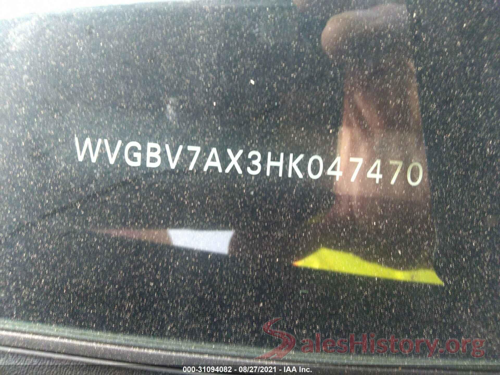 WVGBV7AX3HK047470 2017 VOLKSWAGEN TIGUAN