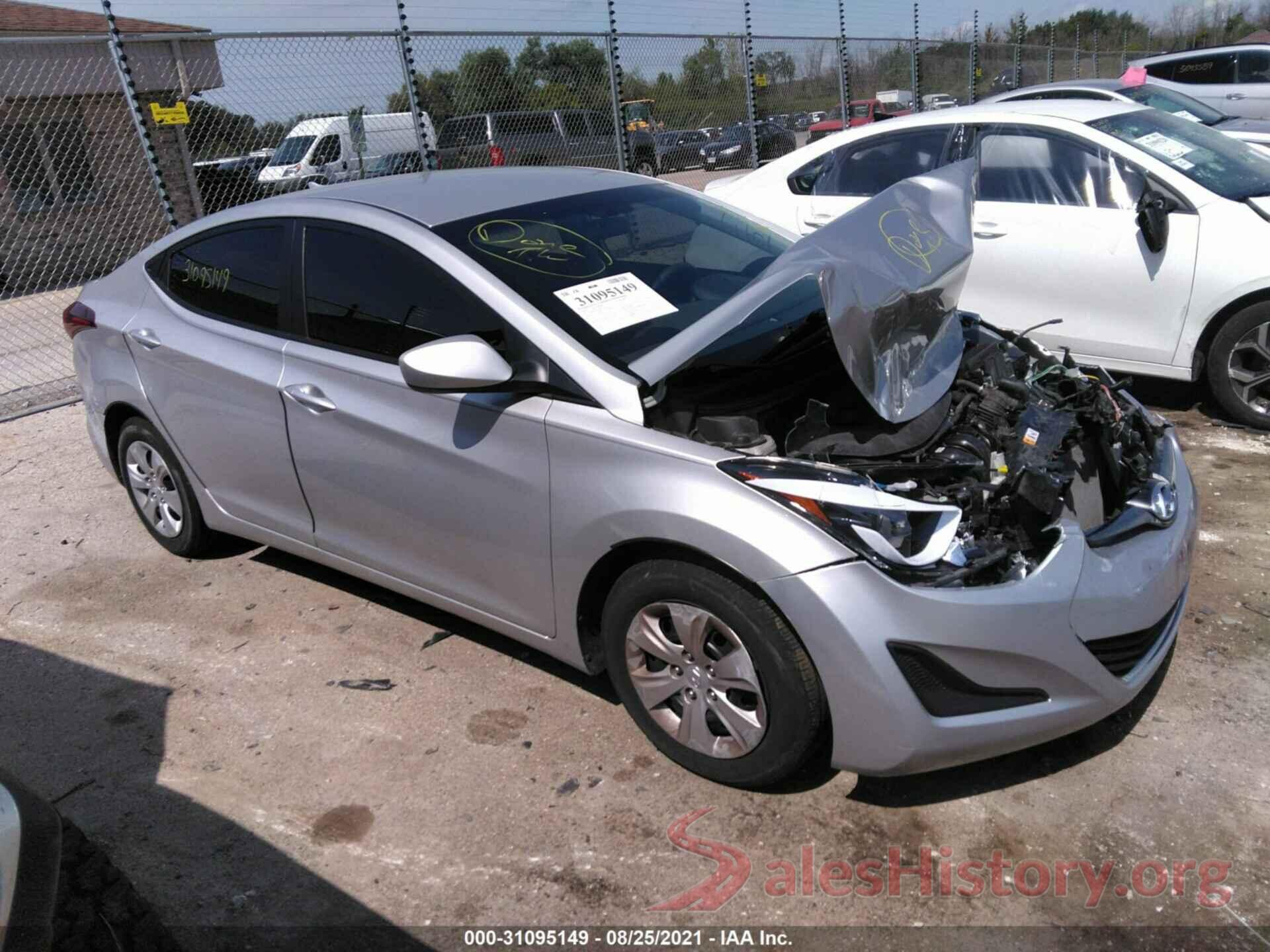 5NPDH4AE2GH731280 2016 HYUNDAI ELANTRA