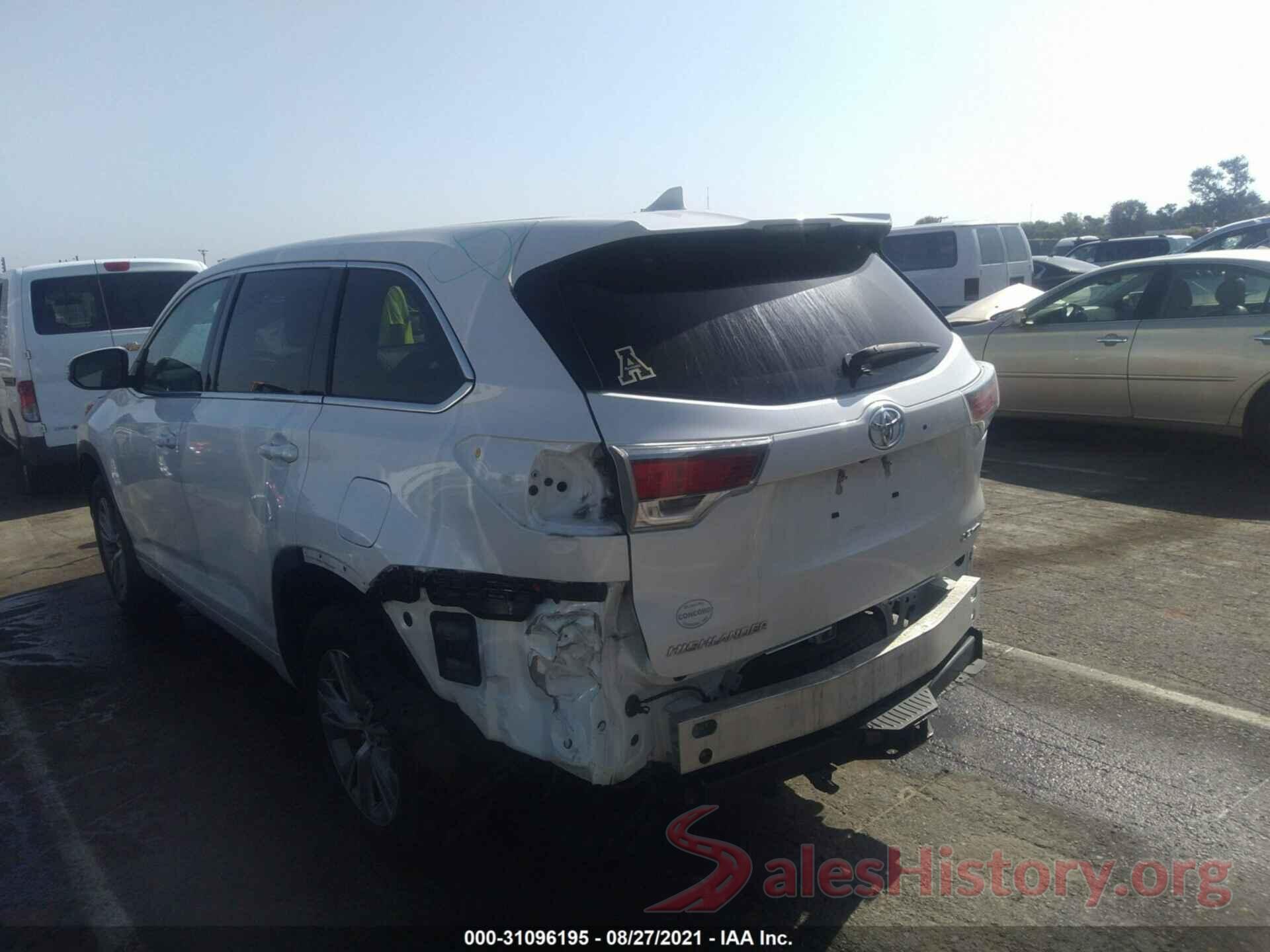 5TDBKRFH4GS291730 2016 TOYOTA HIGHLANDER