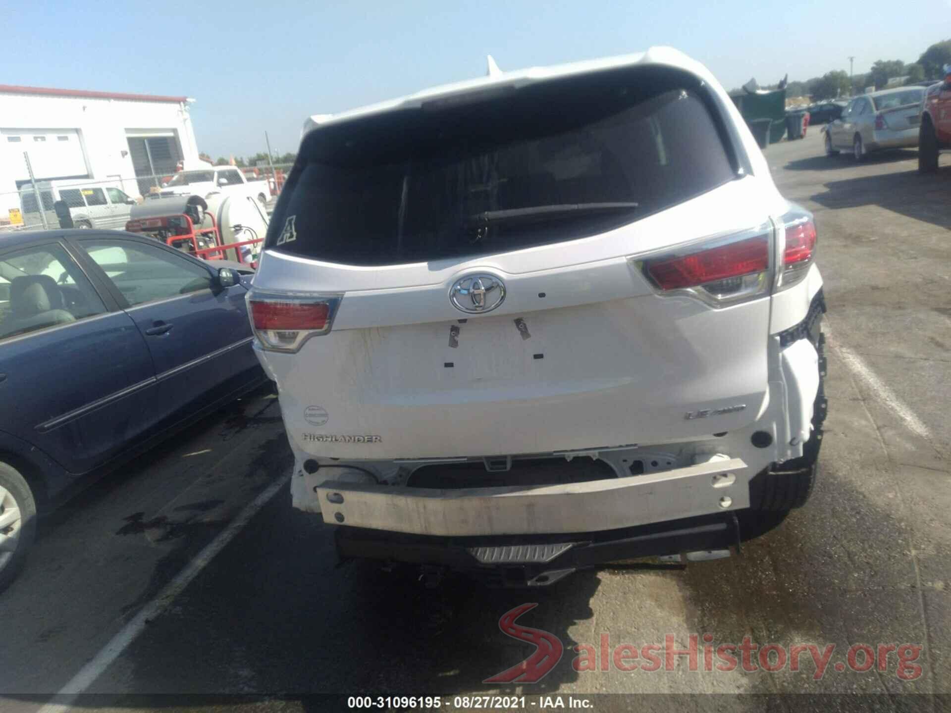 5TDBKRFH4GS291730 2016 TOYOTA HIGHLANDER