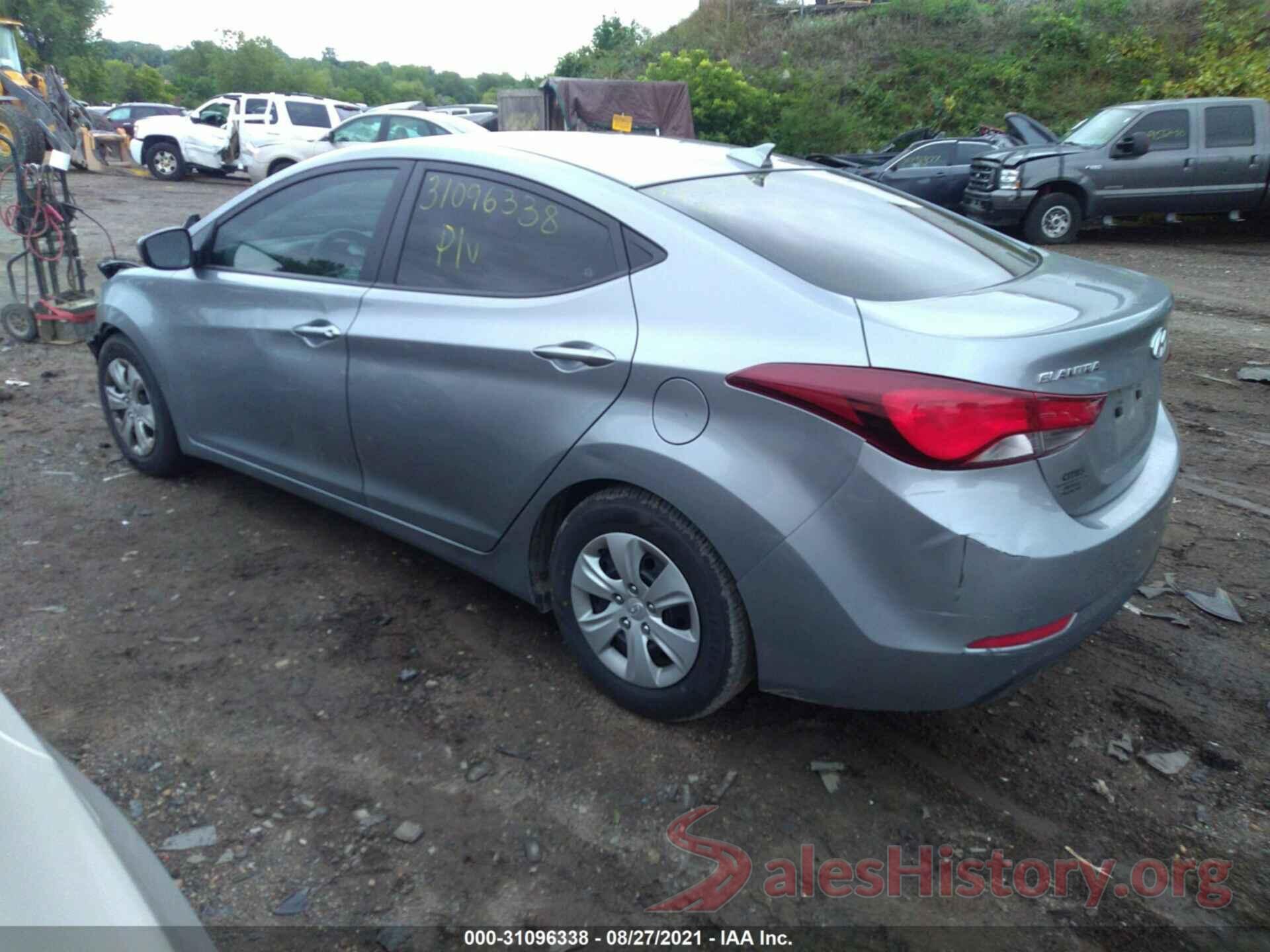 5NPDH4AE2GH793603 2016 HYUNDAI ELANTRA