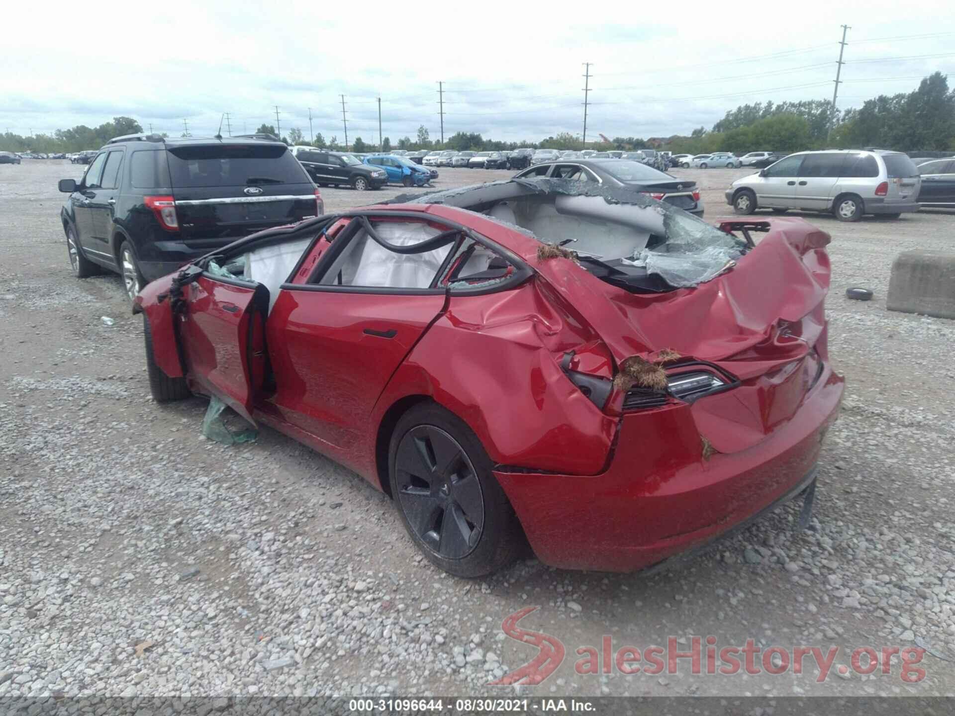 5YJ3E1EB7MF960812 2021 TESLA MODEL 3