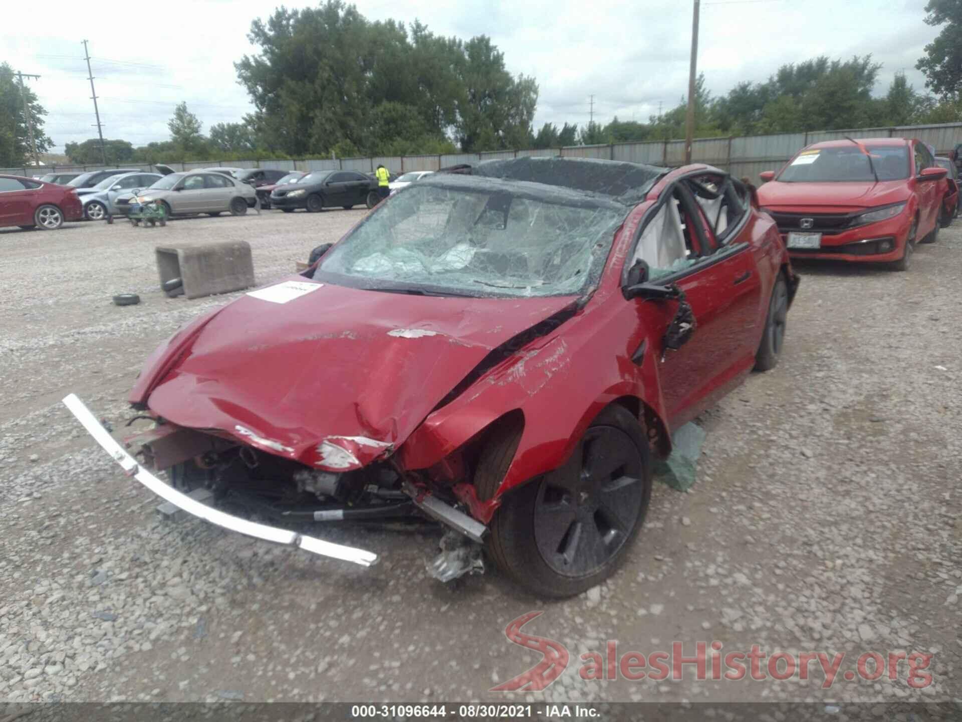 5YJ3E1EB7MF960812 2021 TESLA MODEL 3