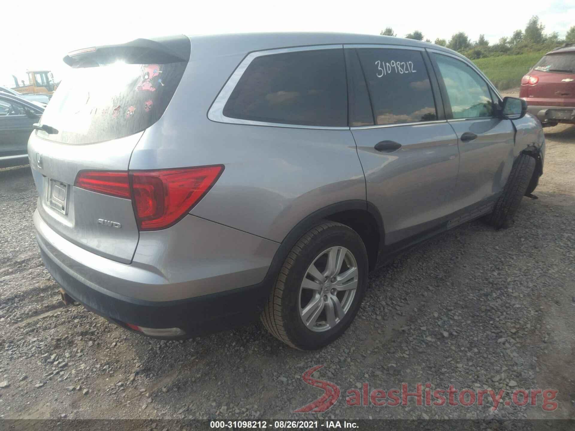 5FNYF6H11GB099988 2016 HONDA PILOT