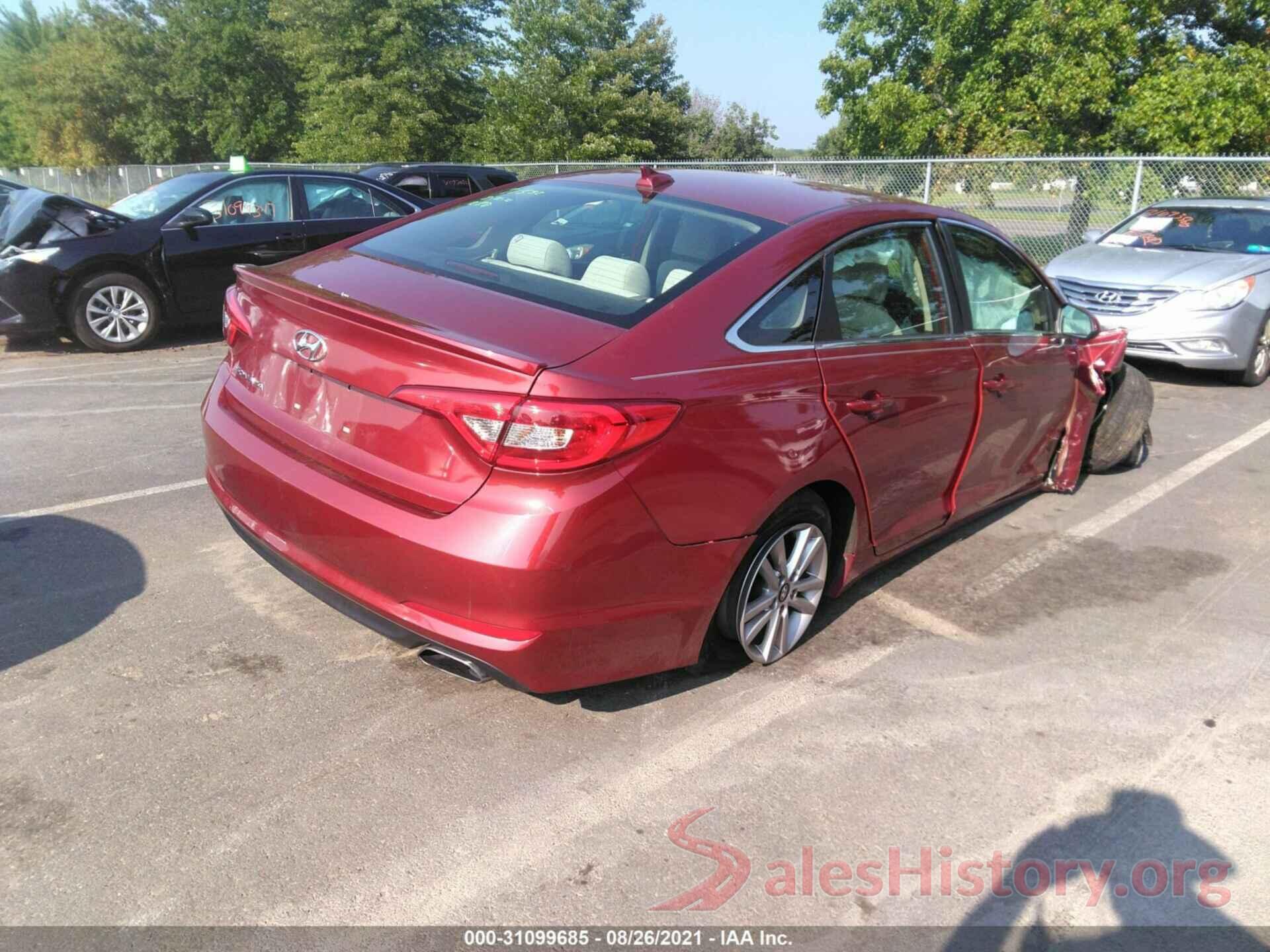 5NPE24AF8GH313675 2016 HYUNDAI SONATA