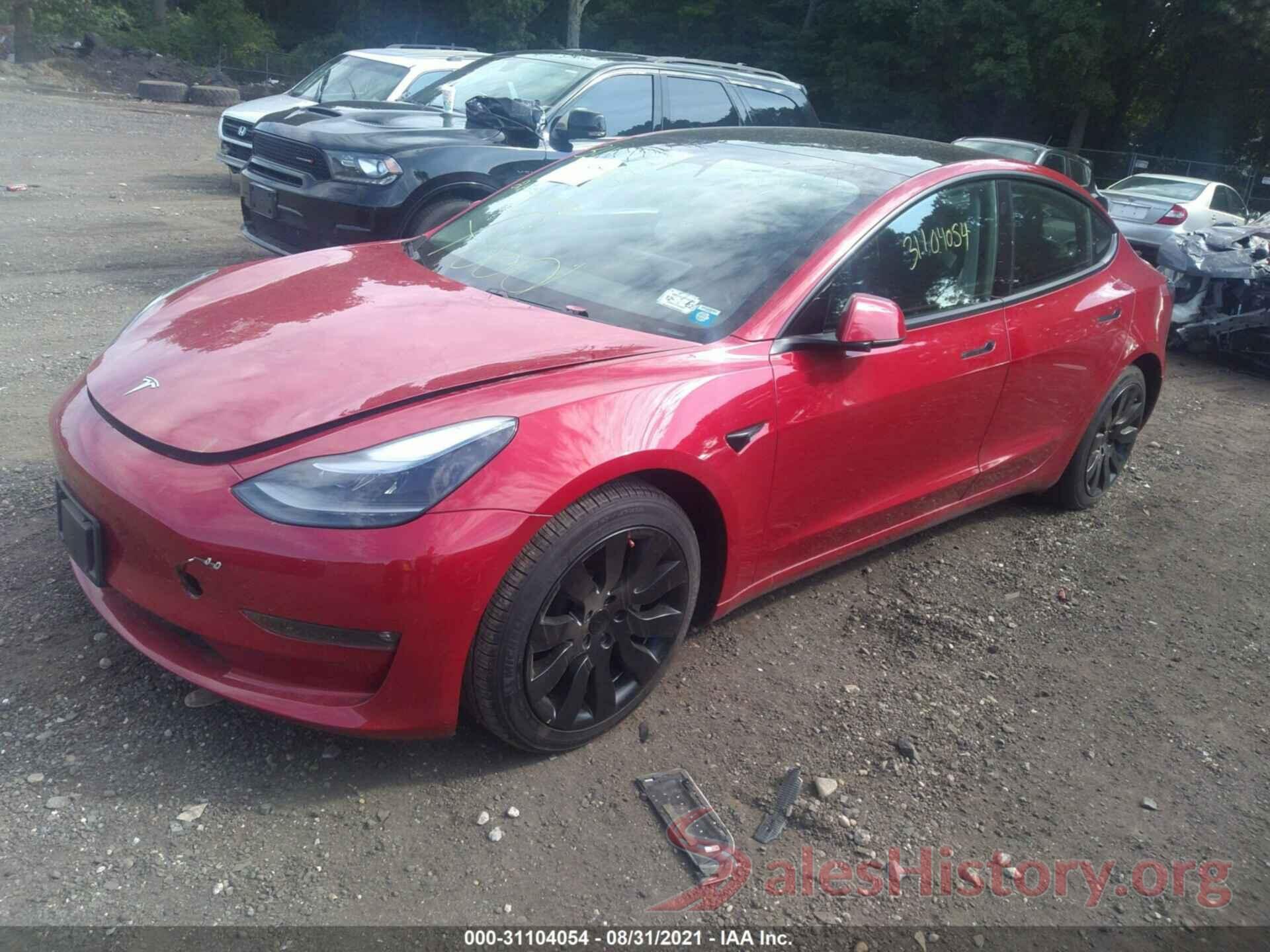 5YJ3E1EB0MF869283 2021 TESLA MODEL 3