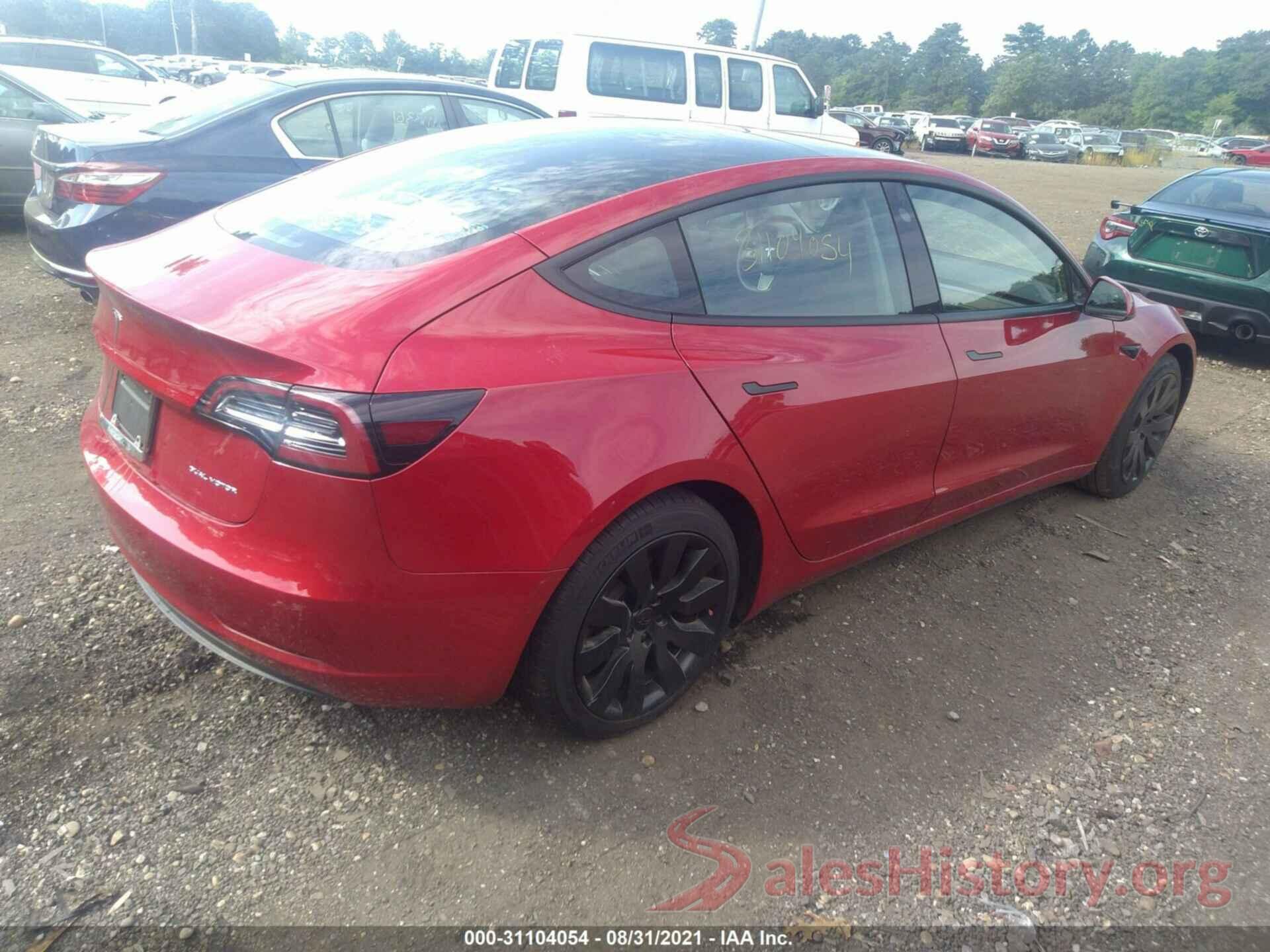 5YJ3E1EB0MF869283 2021 TESLA MODEL 3